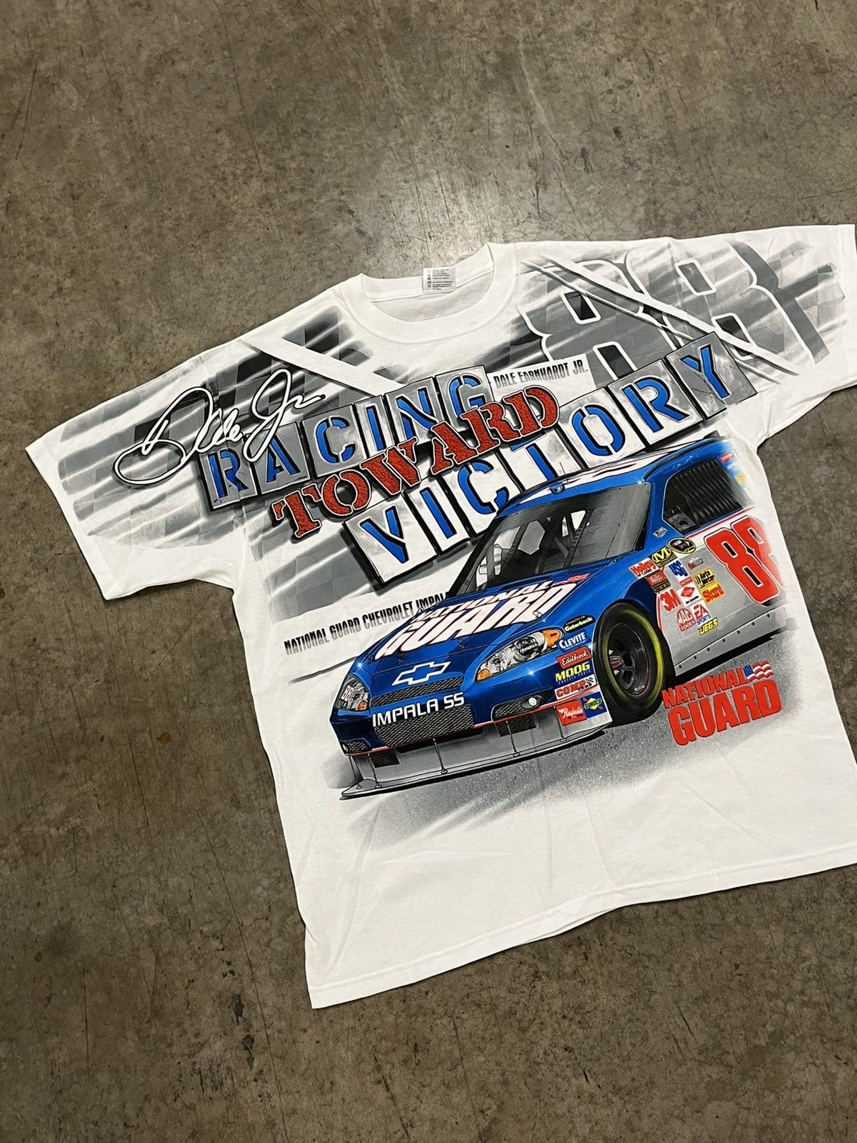 NASCAR × Vintage Vintage AOP nascar dale Earnhardt tee shirt 90s hype rare Size US XL / EU 56 / 4 - 1 Thumbnail