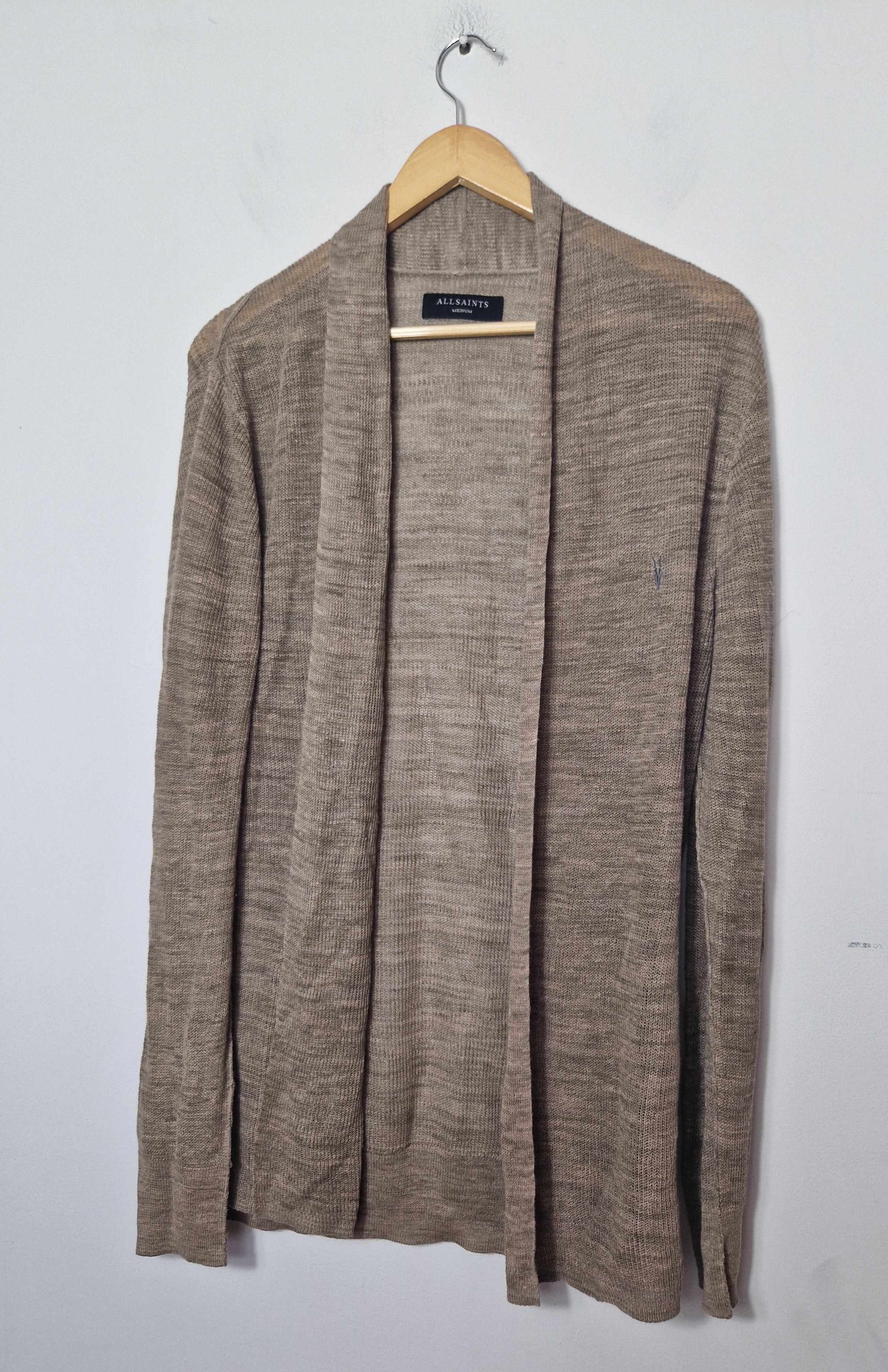 Allsaints Allsaints beige linen joshua cardigan Size US M / EU 48-50 / 2 - 1 Thumbnail