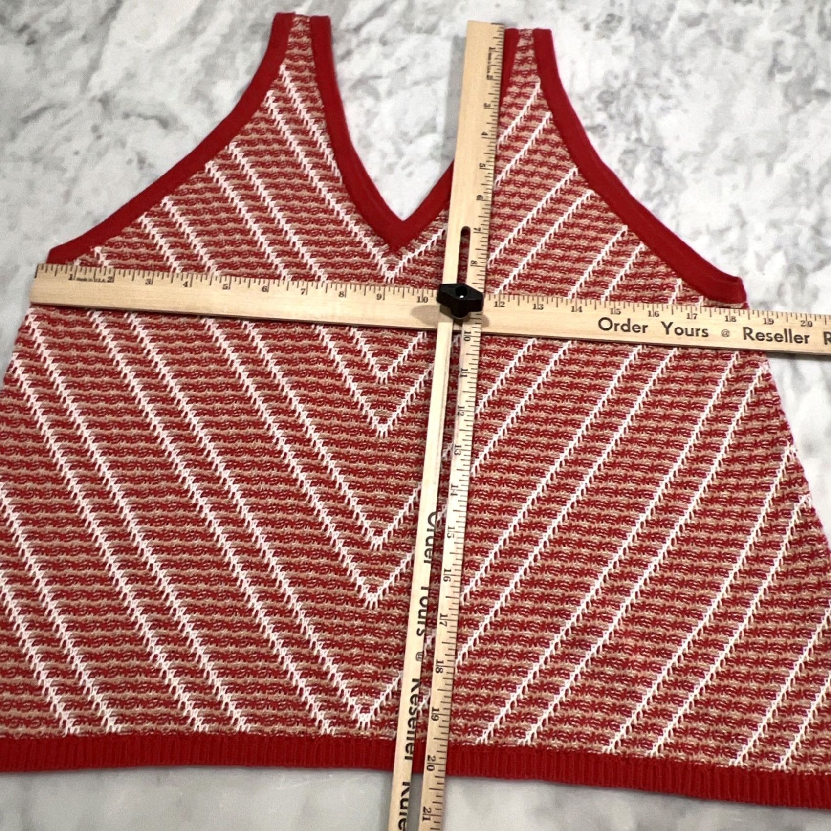 Wrangler Wrangler Western Tank Women Large V-Neck Loose Knit Sleeveless Chevron Pattern Multicolor Size L / US 10 / IT 46 - 6 Thumbnail