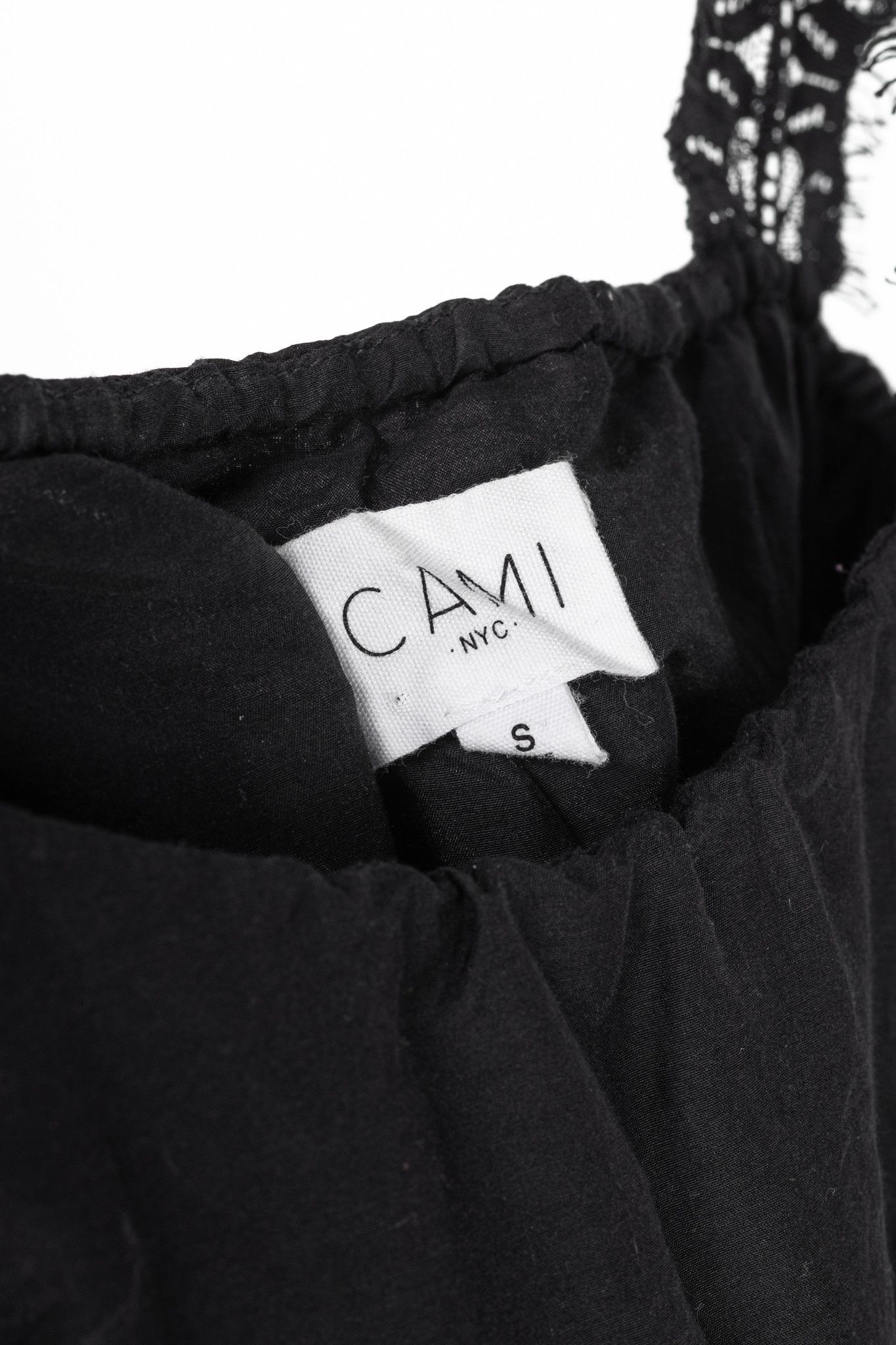 CAMI NYC CAMI NYC Vanessa Black Cotton & Silk Lace-Trim Tiered Tank Size S / US 4 / IT 40 - 7 Thumbnail