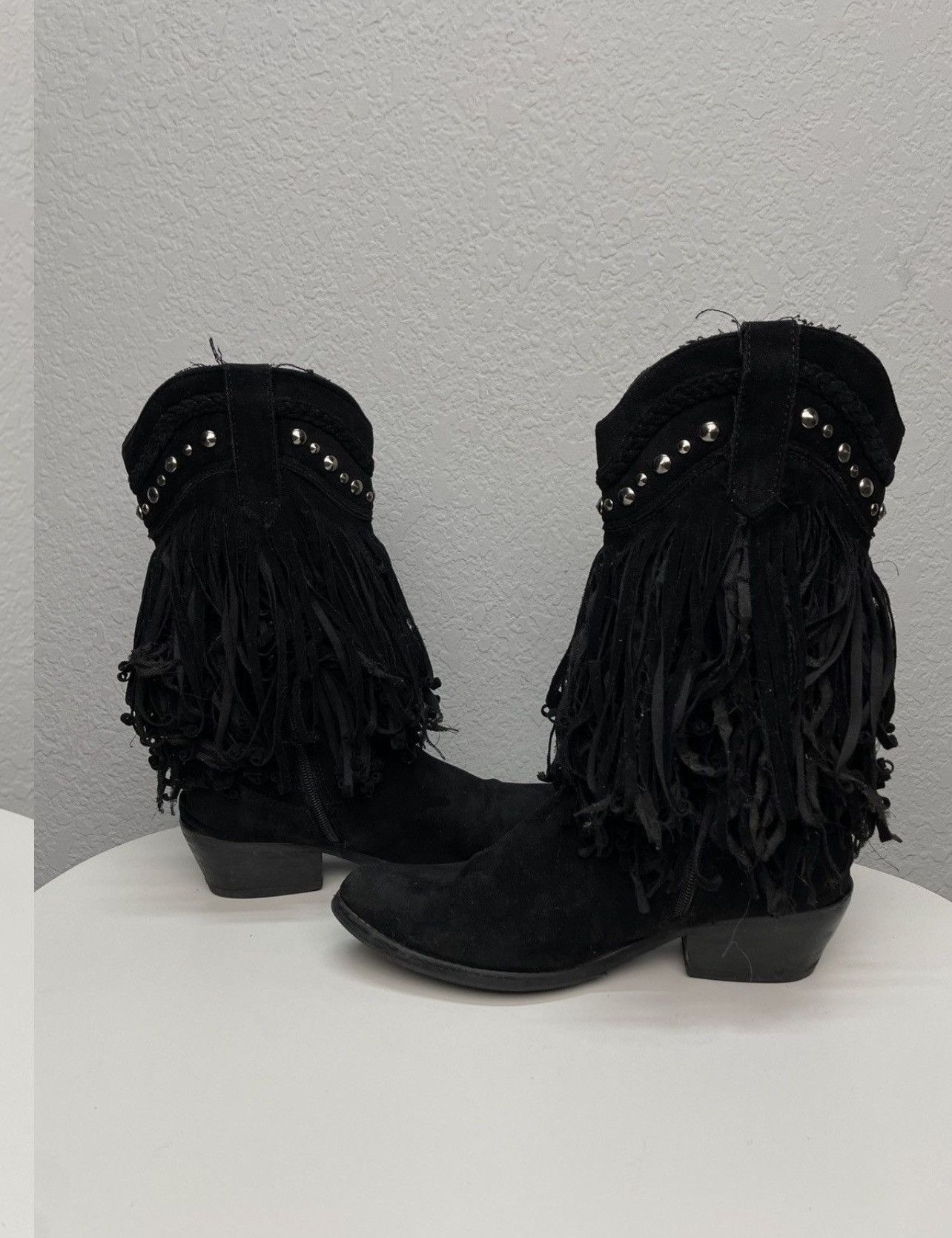 If Six Was Nine Vintage Italian AS 98 Rick Owens Style Leather Biker Boots Size US 8 / IT 38 - 6 Thumbnail