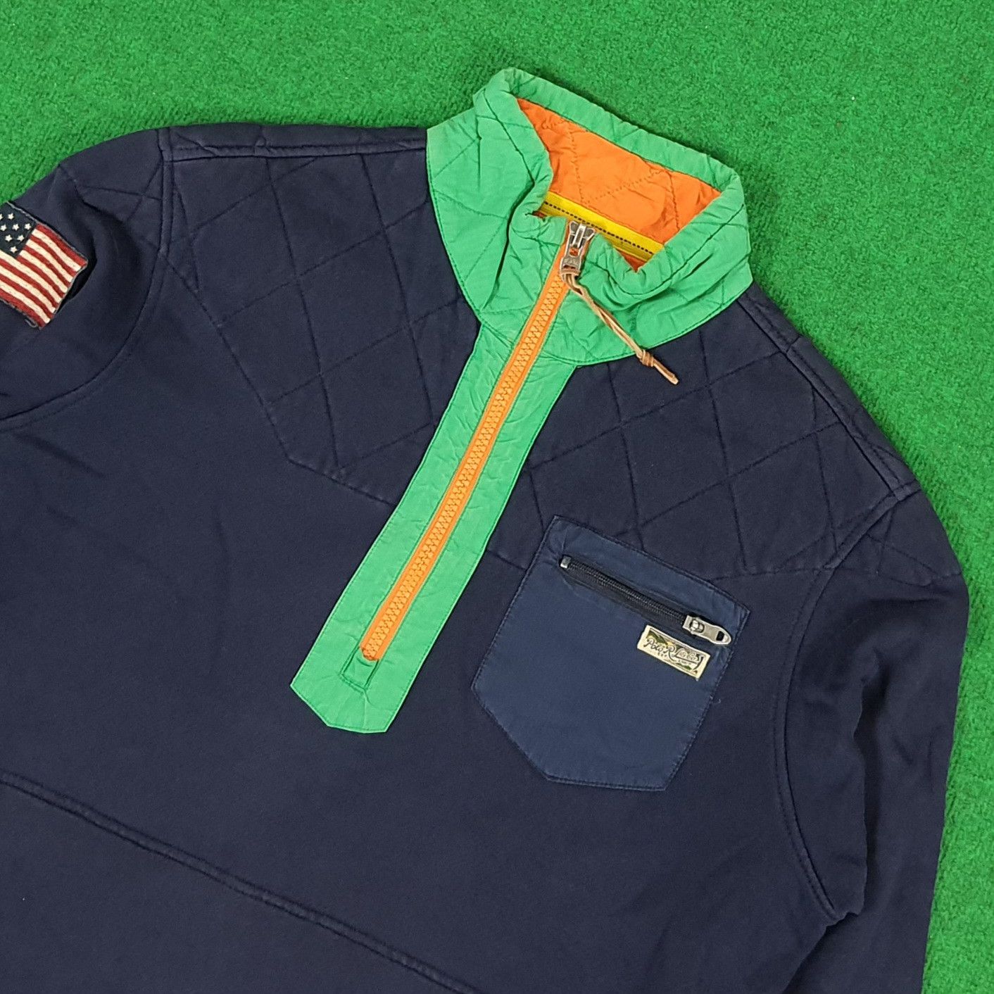 Polo Ralph Lauren × Vintage Vintage POLO Ralph Lauren Half Zipper Sweatshirts Size US XL / EU 56 / 4 - 2 Thumbnail