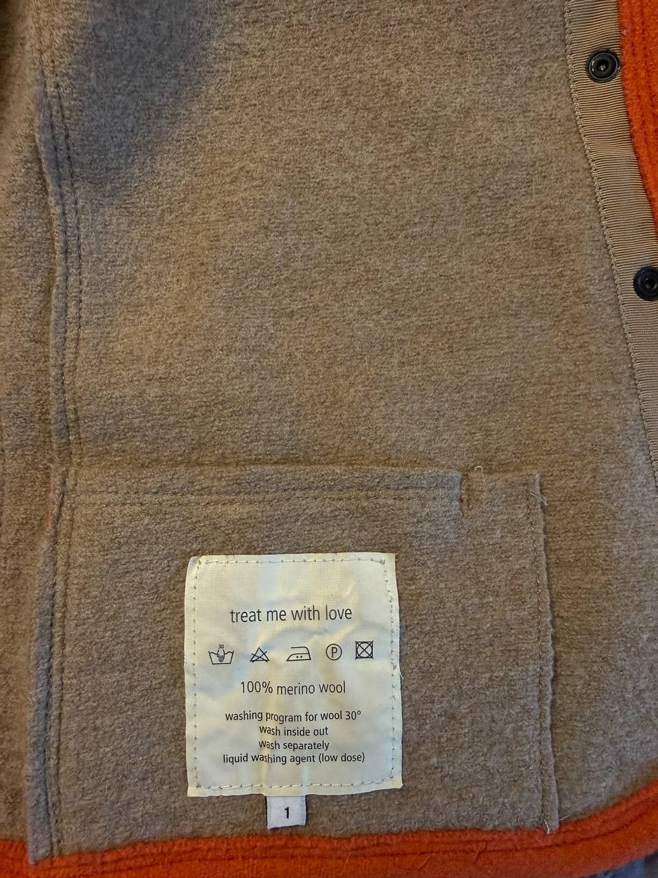 Frauenschuh Fragenshuh Wool Jacket Beige Orange Trim Size S / US 4 / IT 40 - 8 Thumbnail