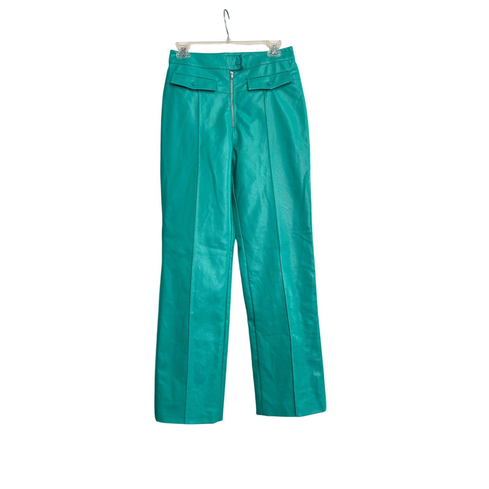 Aritzia Hosbjerg Emilie Ada Turquoise Vegan Leather Pants Sz S GS Size 27" / US 4 / IT 40 - 3 Thumbnail