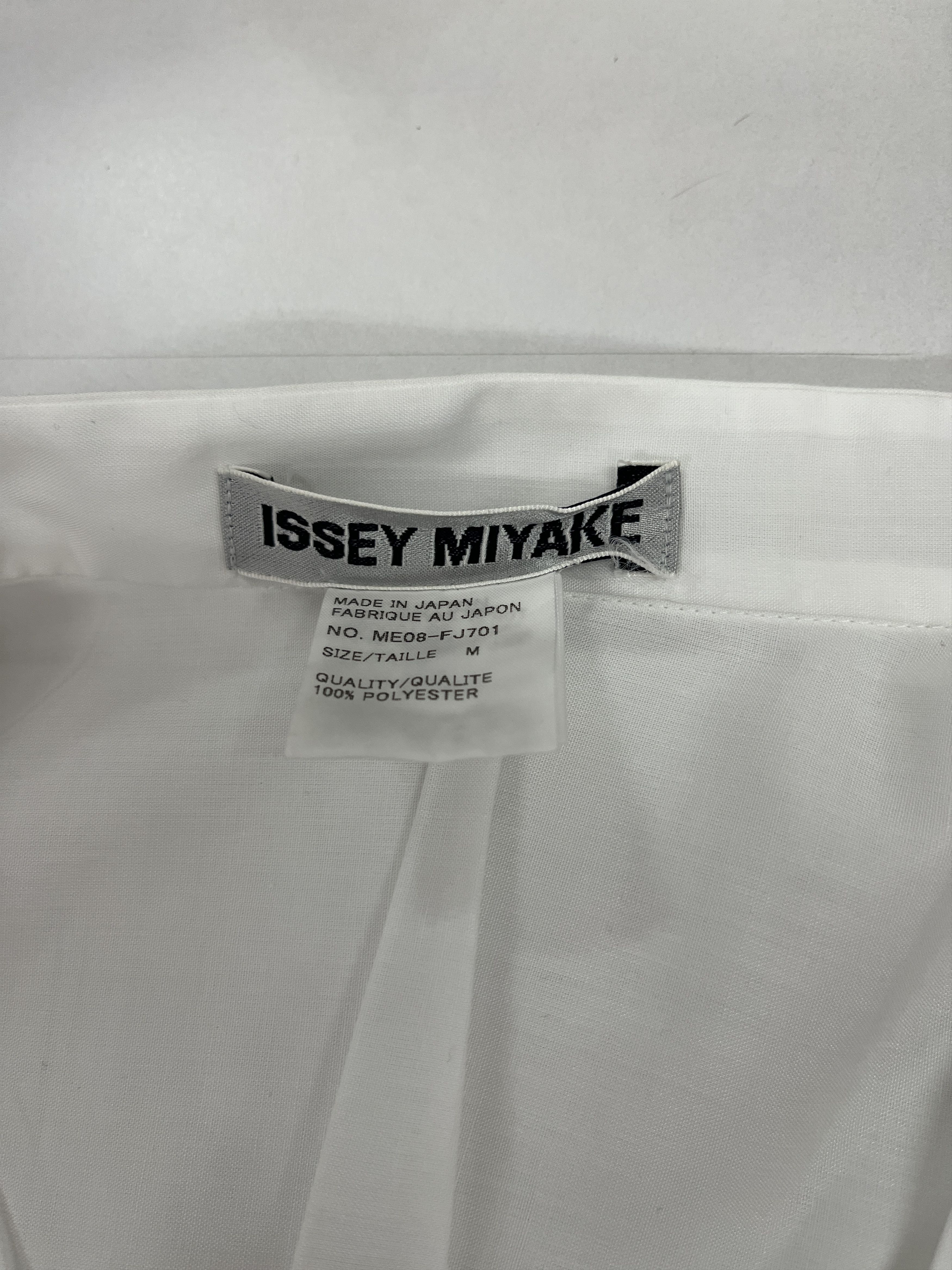 Issey Miyake Issey Miyake Ivory Stand Collar Long Sleeve Shirt Size M / US 6-8 / IT 42-44 - 6 Thumbnail