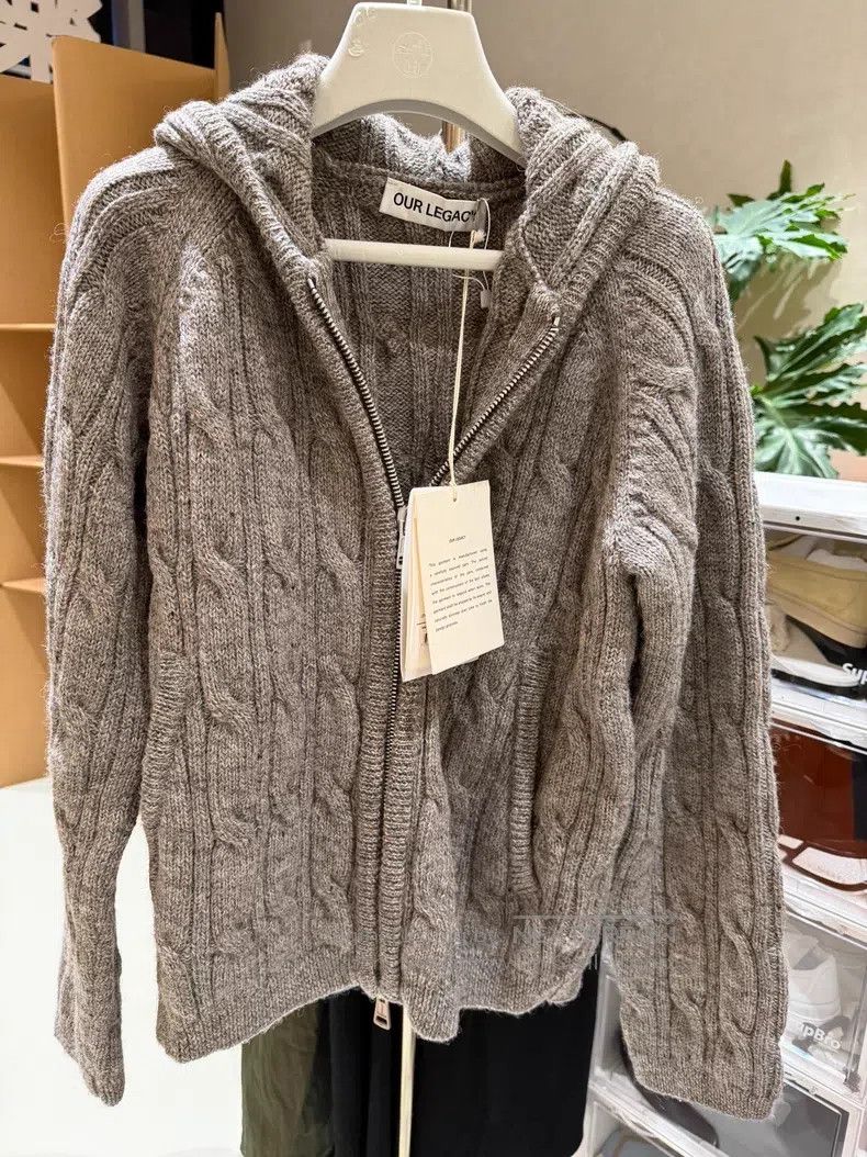 Our Legacy Our Legacy Gray Chunky Knit Cardigan Size XS / US 0-2 / IT 36-38 - 1 Thumbnail