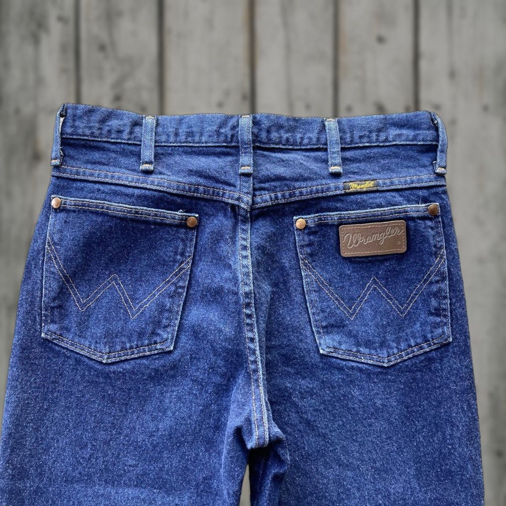 VINTAGE Wrangler Jeans Men 30x34 Blue Slim Denim Pants 90s Cowboy