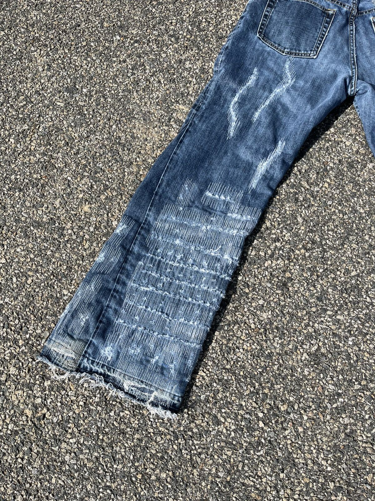 Vintage Flared&repaired denim Size US 35 - 6 Thumbnail