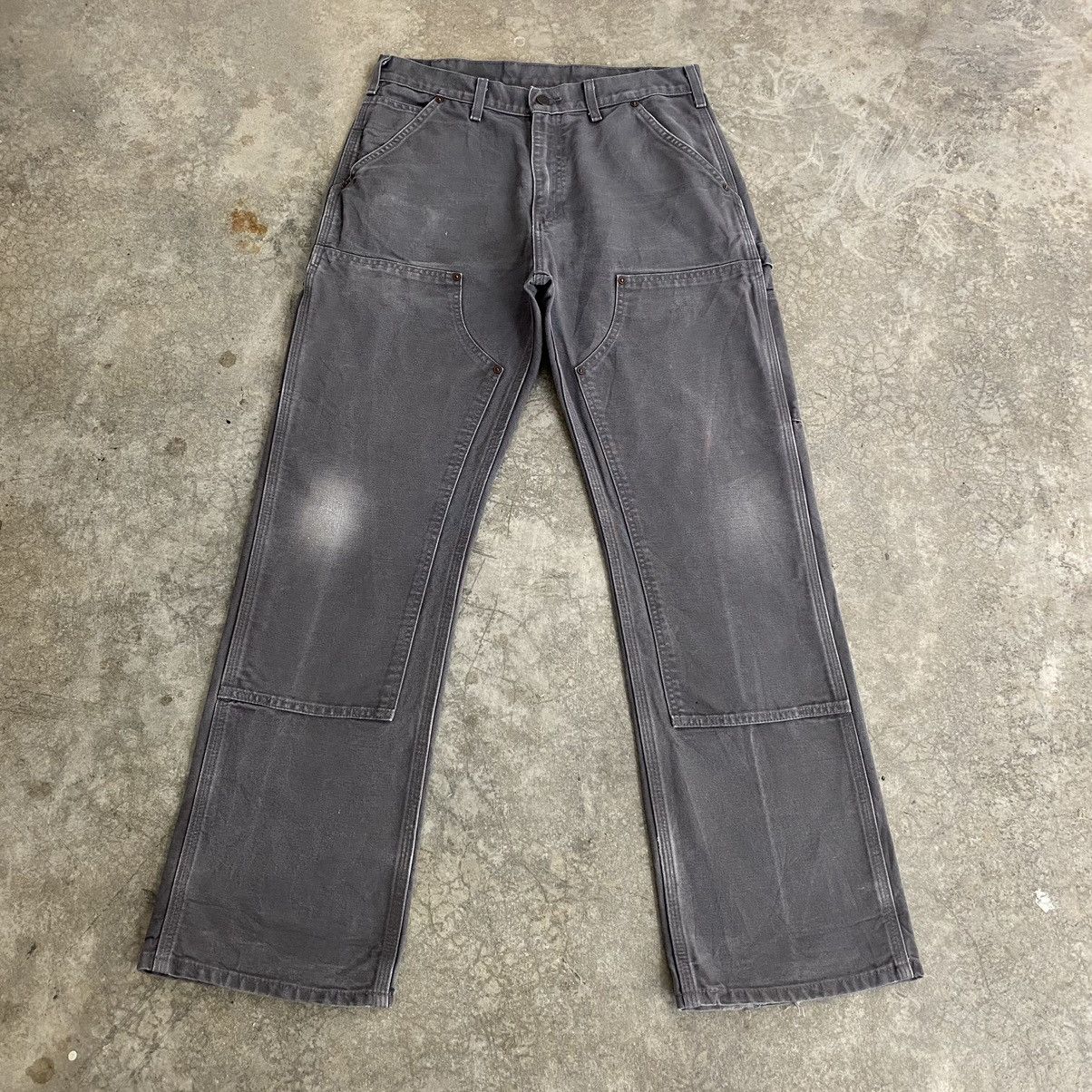 Carhartt × Vintage Vintage Carhartt Double Knee Gravel Grey Carpenter Pants Size US 32 / EU 48 - 1 Thumbnail