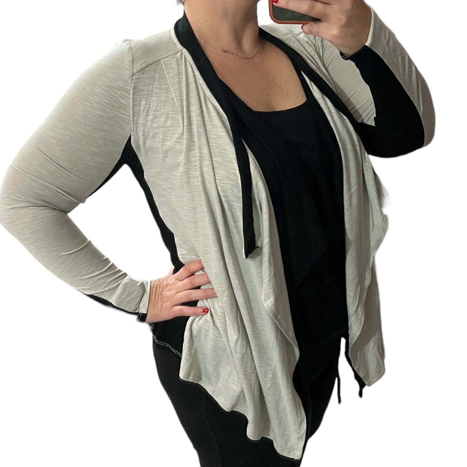 Other Double Layered Waterfall Cardigan - Stitch Fix Jersey Knit Size S / US 4 / IT 40 - 5 Thumbnail