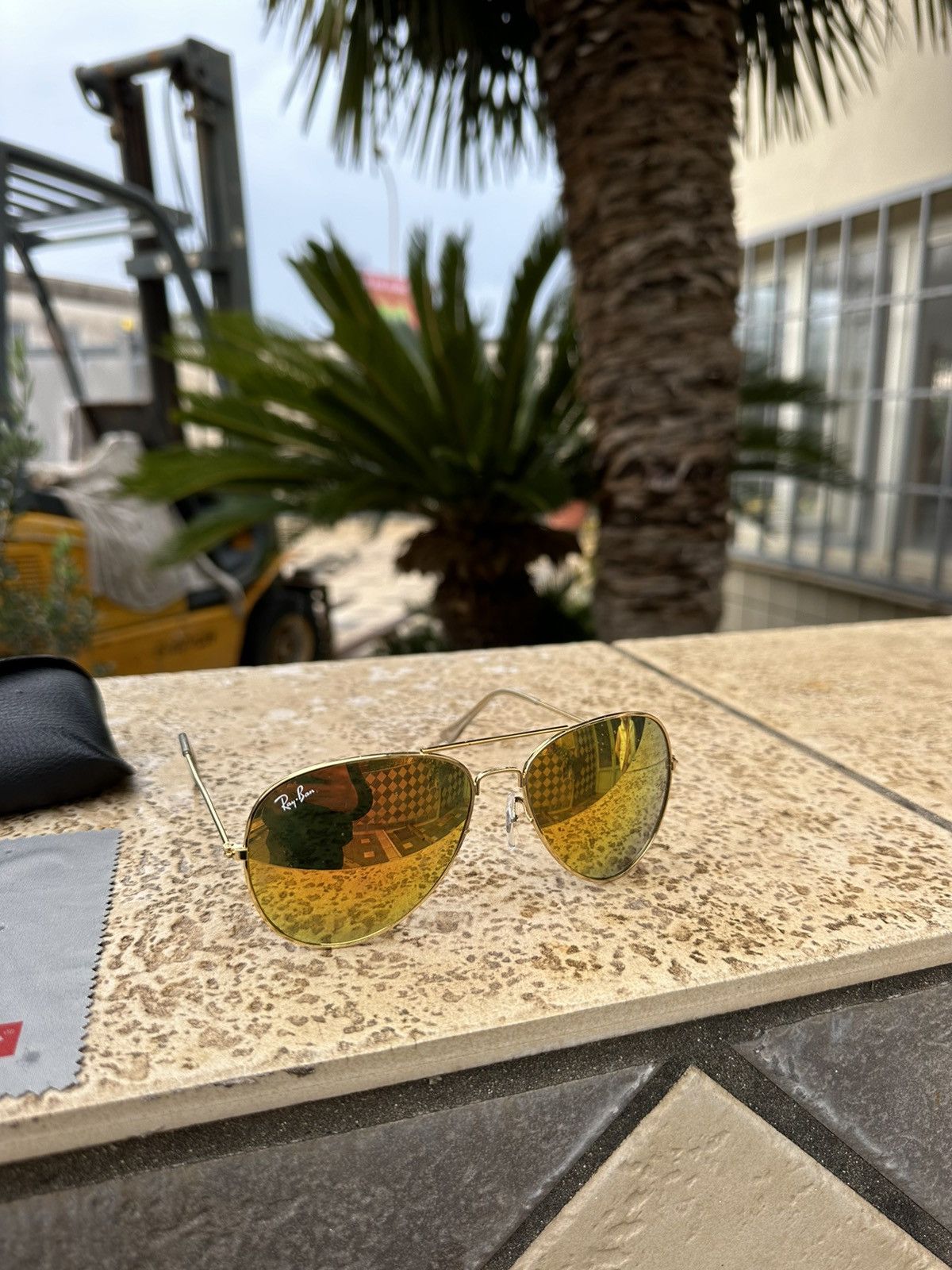 RayBan RayBan Sunglasses 3026 Gold Size ONE SIZE - 3 Thumbnail