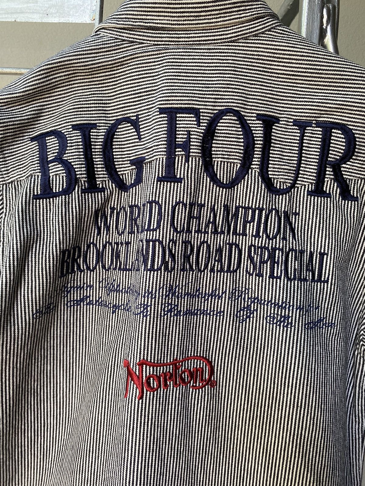 Norton Norton stripped embroidery shirt Size US M / EU 48-50 / 2 - 13 Thumbnail