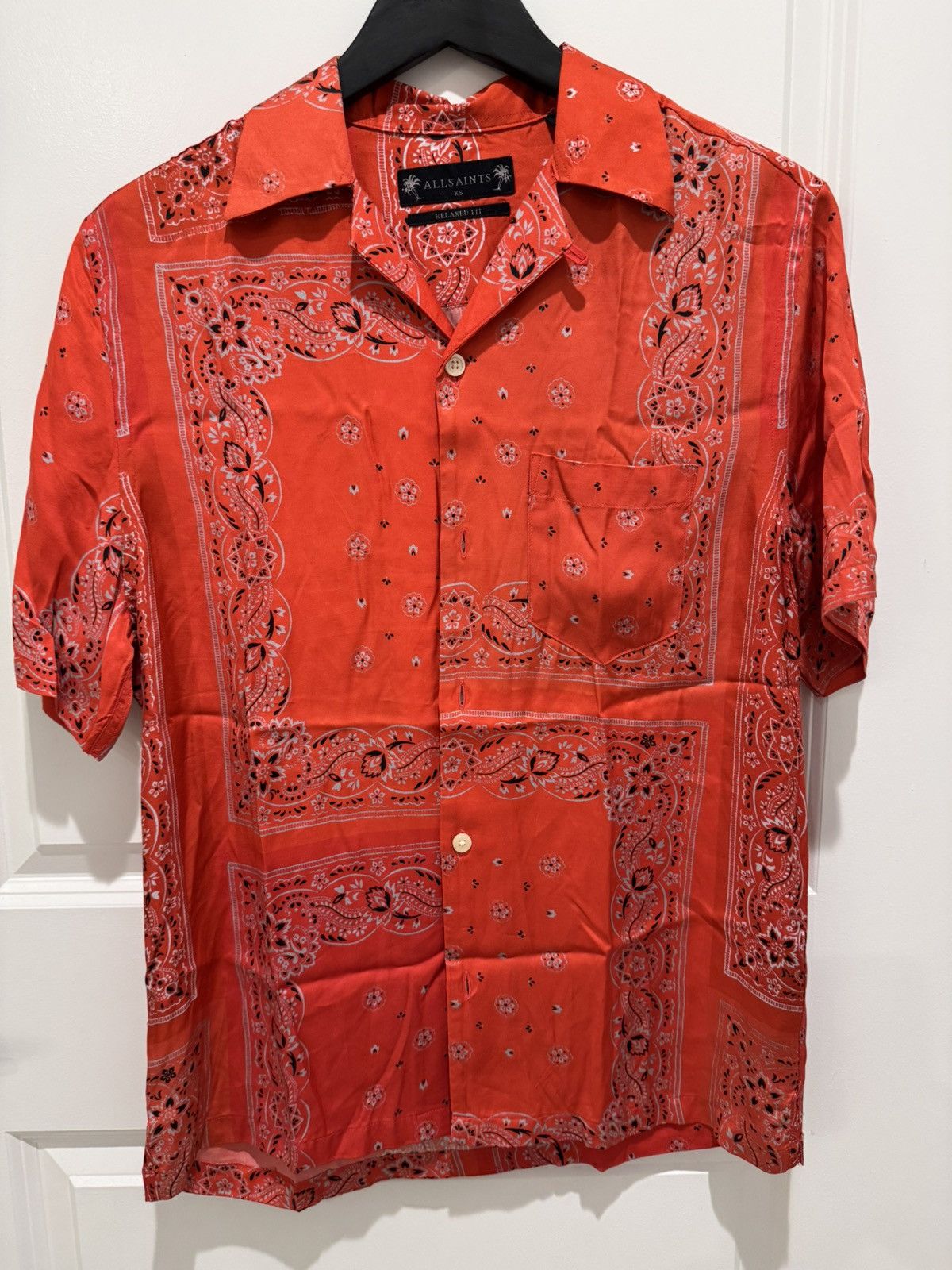 Allsaints ALLSAINTS Tikal Short Sleeve Bandana Print Shirt Size US XS / EU 42 / 0 - 3 Thumbnail
