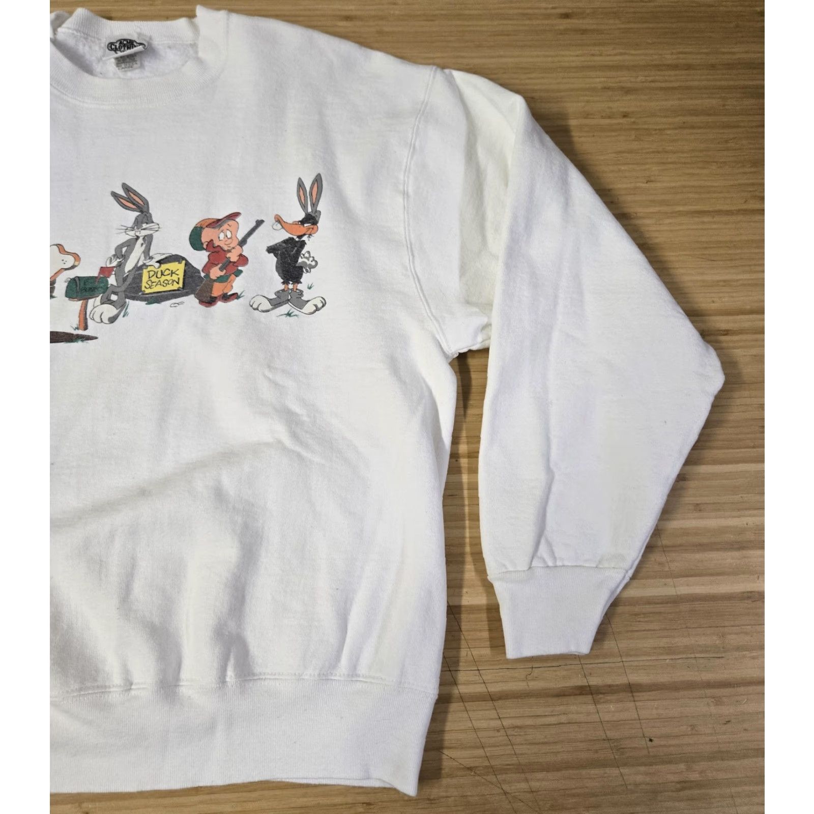 Vintage VINTAGE Looney Tunes Sweatshirt Mens Large White Crewneck Made USA Two Sided 90s Size US L / EU 52-54 / 3 - 2 Thumbnail
