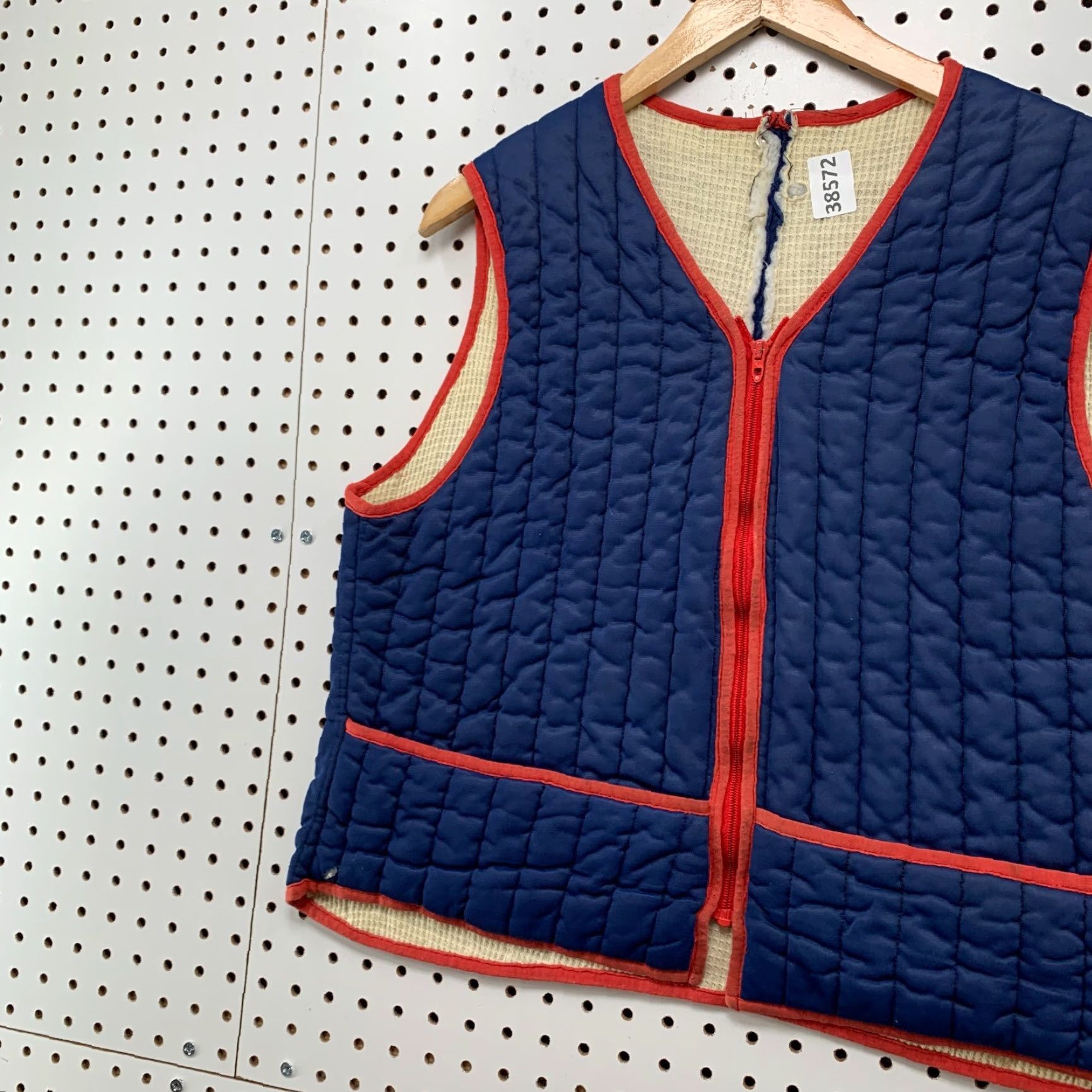 Vintage VINTAGE Quilted Thermal Lined Vest Mens Medium Blue Sleeveless Talon Zip USA Size US M / EU 48-50 / 2 - 2 Thumbnail
