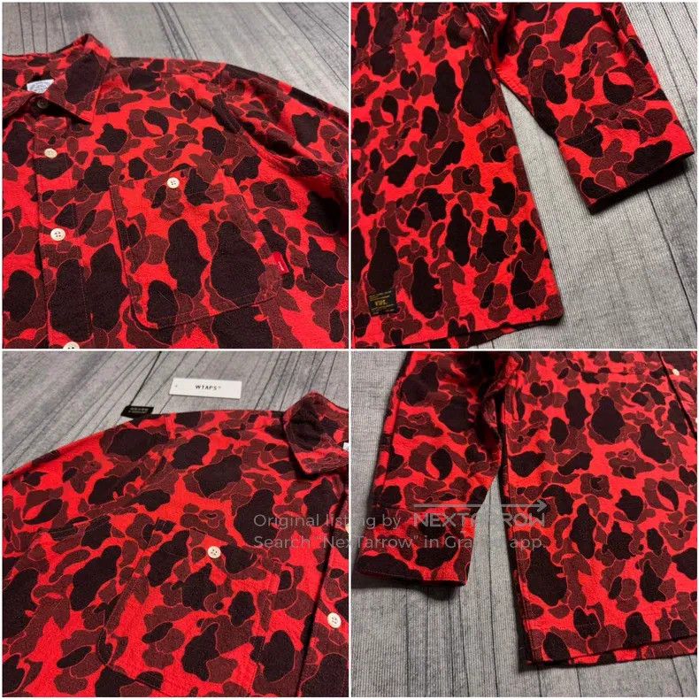 Wtaps Wtaps Red leopard print flannel long-sleeve shirt Size US XL / EU 56 / 4 - 3 Thumbnail