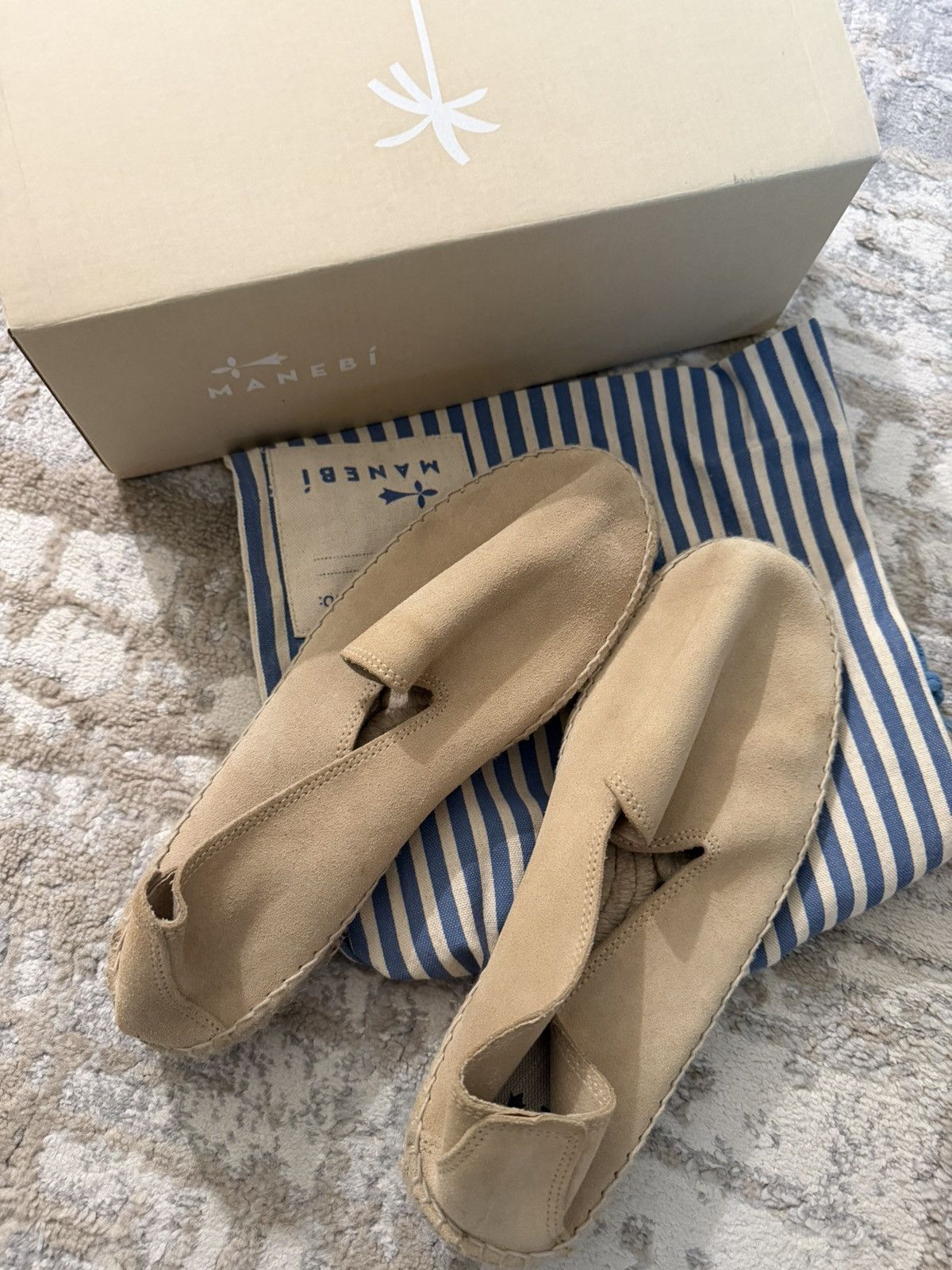 Manebi Manebi Hamptons Beige Suede Espadrilles 44 Size US 10.5 / EU 43-44 - 2 Thumbnail