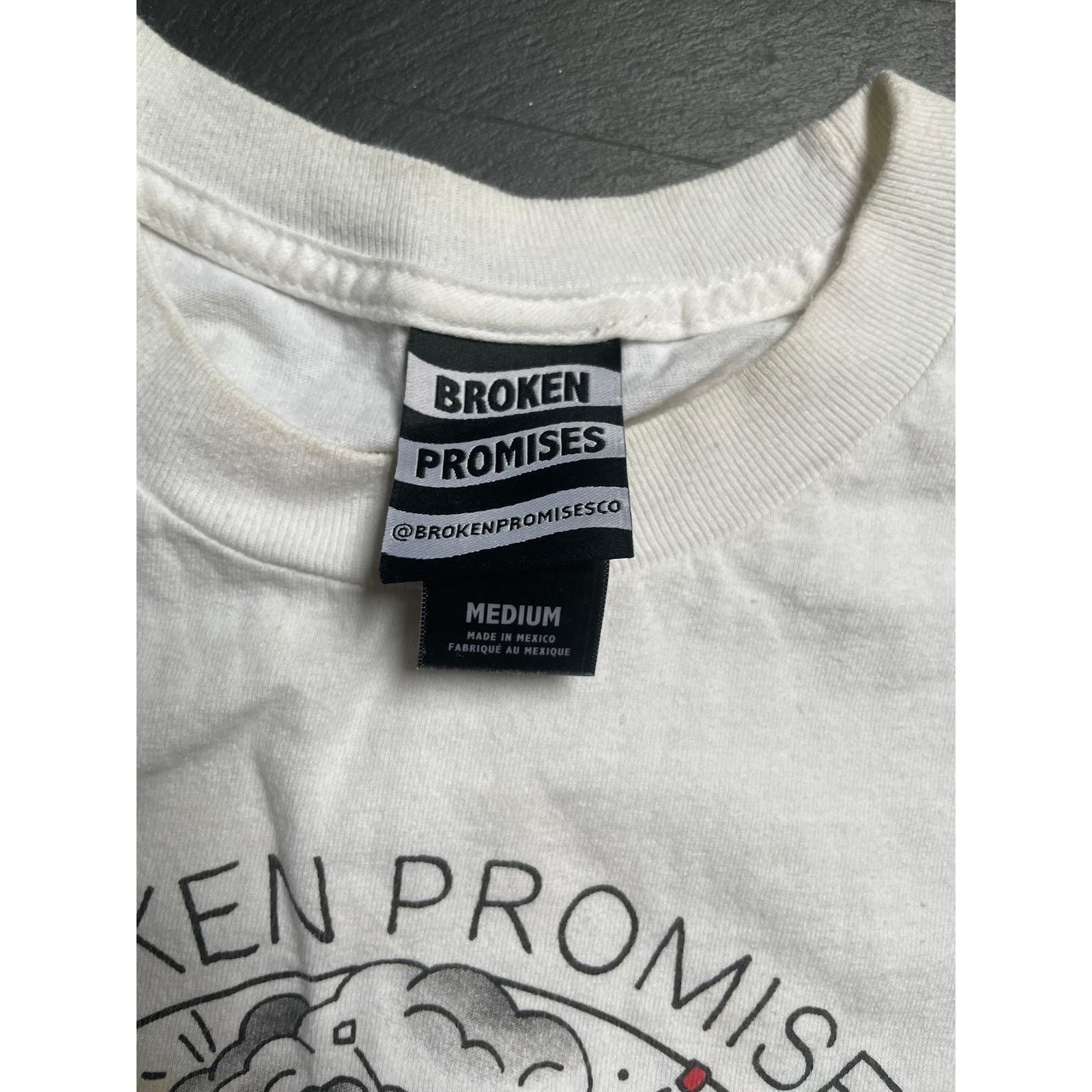 Broken Promises Co. Broken Promises Hell Is Being Here With You White Tshirt Size US M / EU 48-50 / 2 - 3 Thumbnail