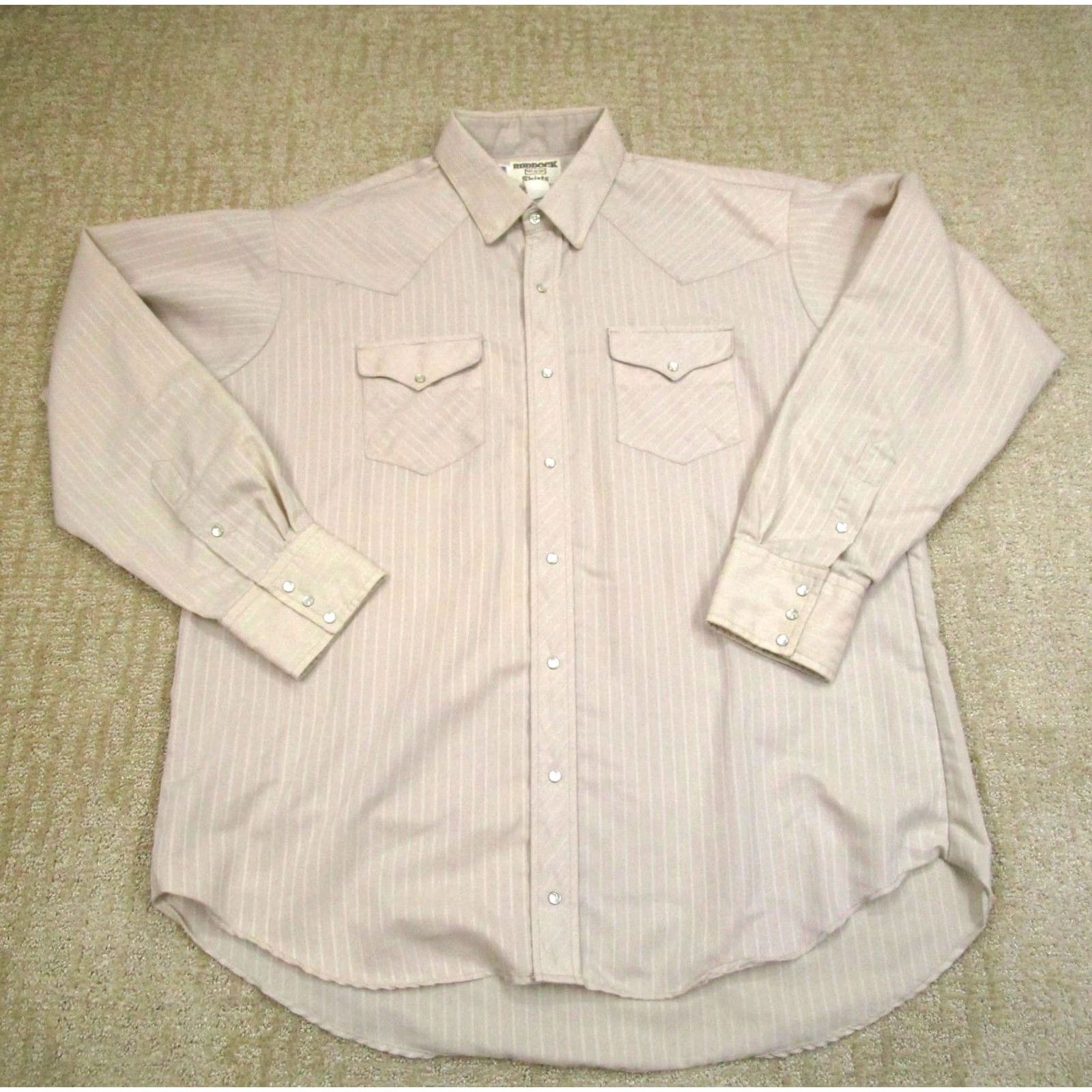 Vintage VINTAGE Ruddock Shirt Men 2XL Brown Pinstripe Western Cowboy USA 90s Shirt Mens Black? Size US XXL / EU 58 / 5 - 2 Thumbnail