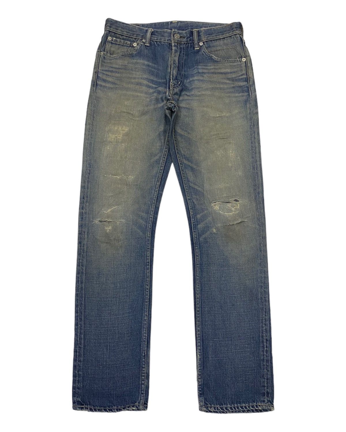 Visvim VISVIM 03D3 DISTRESSED DAMAGE DENIM JEANS | Grailed