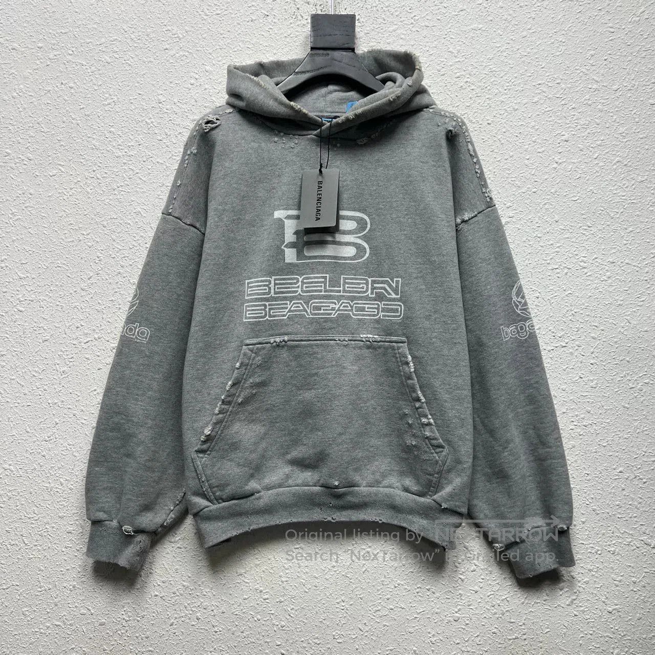Balenciaga gray logo print hoodie from balenciaga. Size US XS / EU 42 / 0 - 1 Thumbnail