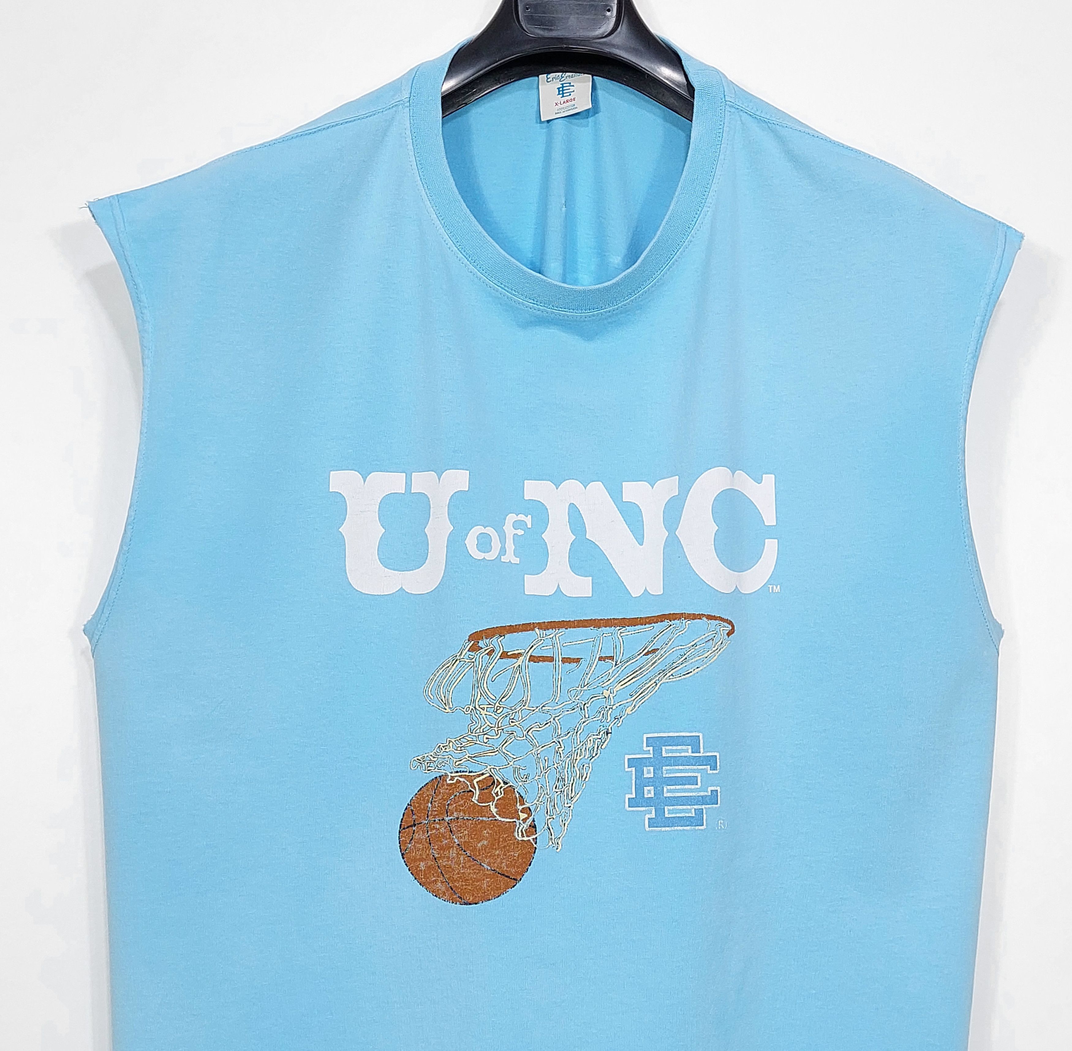 Eric Emanuel EE U of NC sleeveless tshirt - baby blue XL Size US XL / EU 56 / 4 - 5 Thumbnail