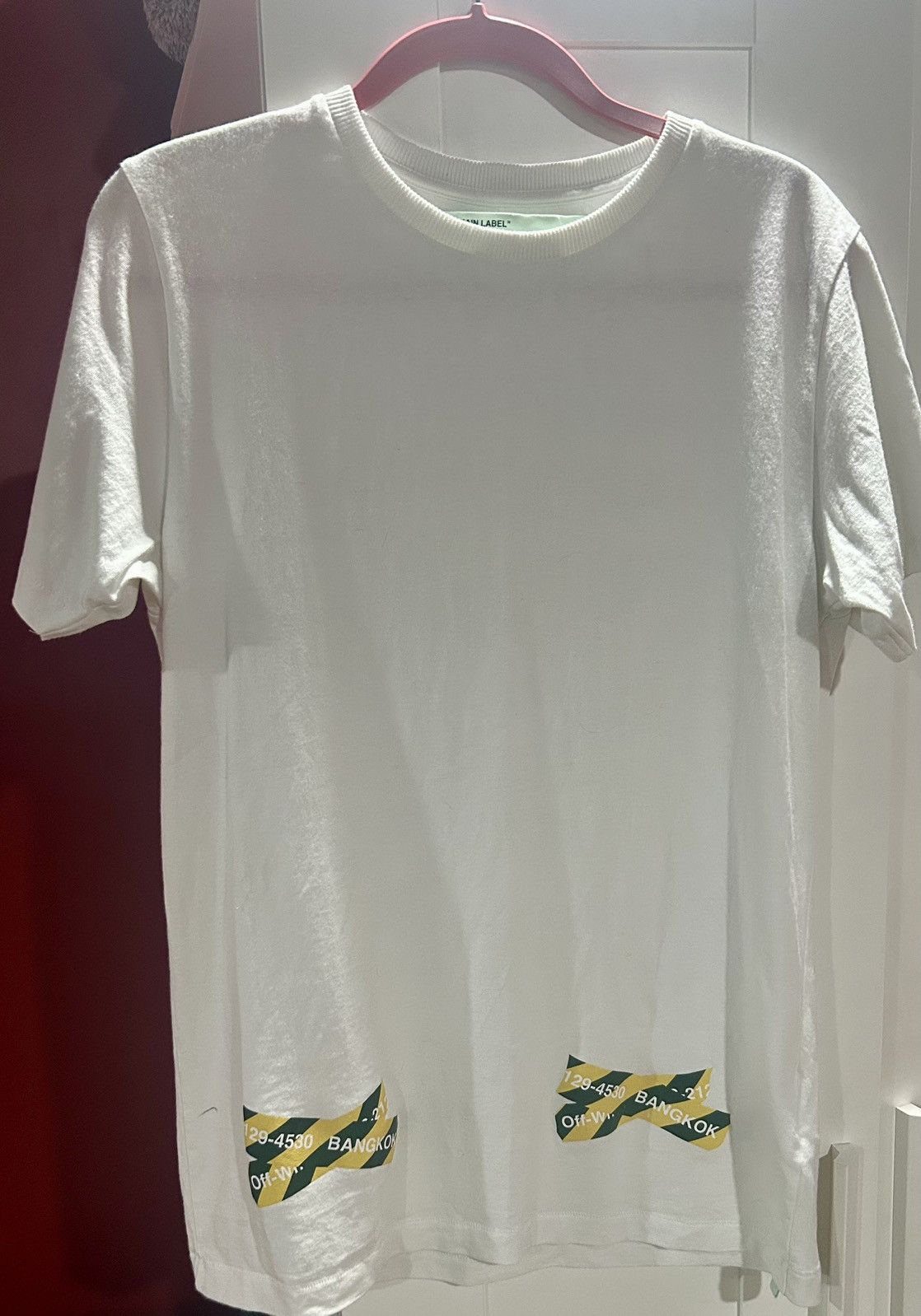 Off-White Off-White - "Bangkok" Tape Arrows T-Shirt Oversized Size S Size US S / EU 44-46 / 1 - 15 Thumbnail
