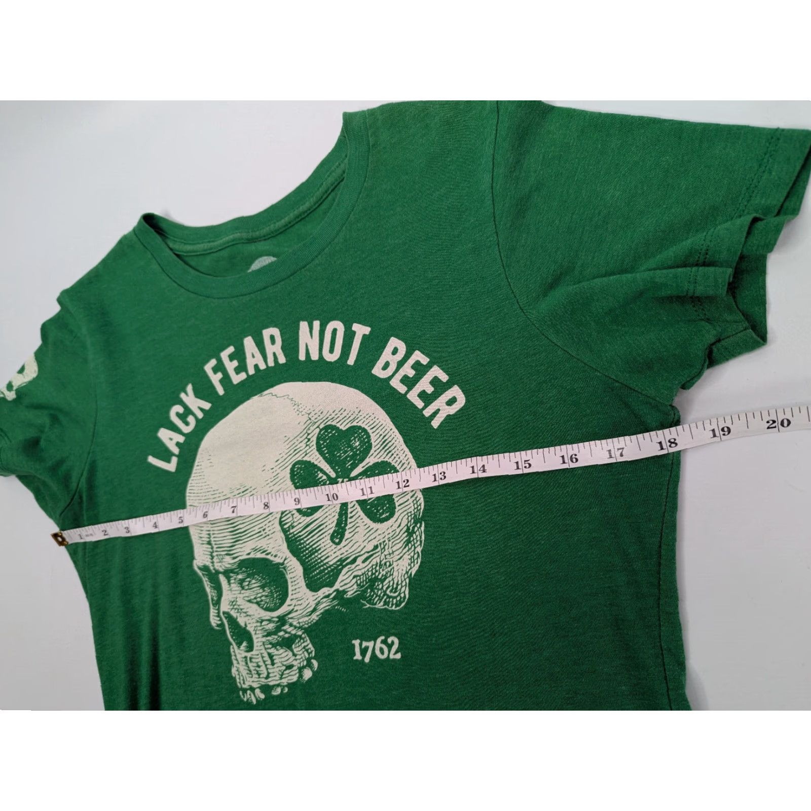 Vintage Wash With Souls Women’s Large Tee Shirt Green Skull Logo Crew Neck T-Shirt Basic Size L / US 10 / IT 46 - 5 Thumbnail