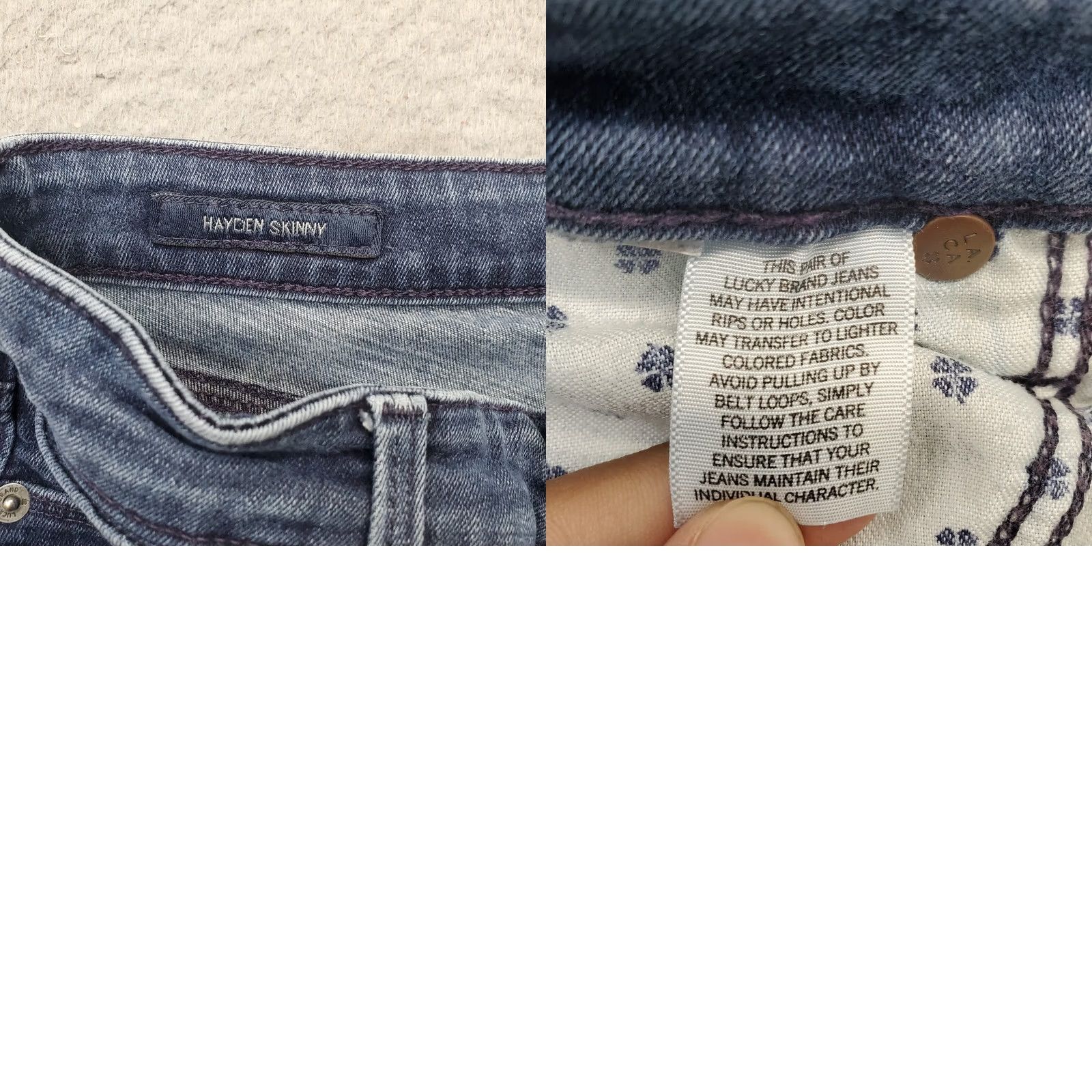 Lucky Brand Lucky Brand Skinny Jeans Womens 4 Blue Denim Hayden Slim Fit 5-Pocket Size 4 27 Inseam 28" Color Blue (Medium Wash) 1990s? Size 27" / US 4 / IT 40 - 8 Thumbnail