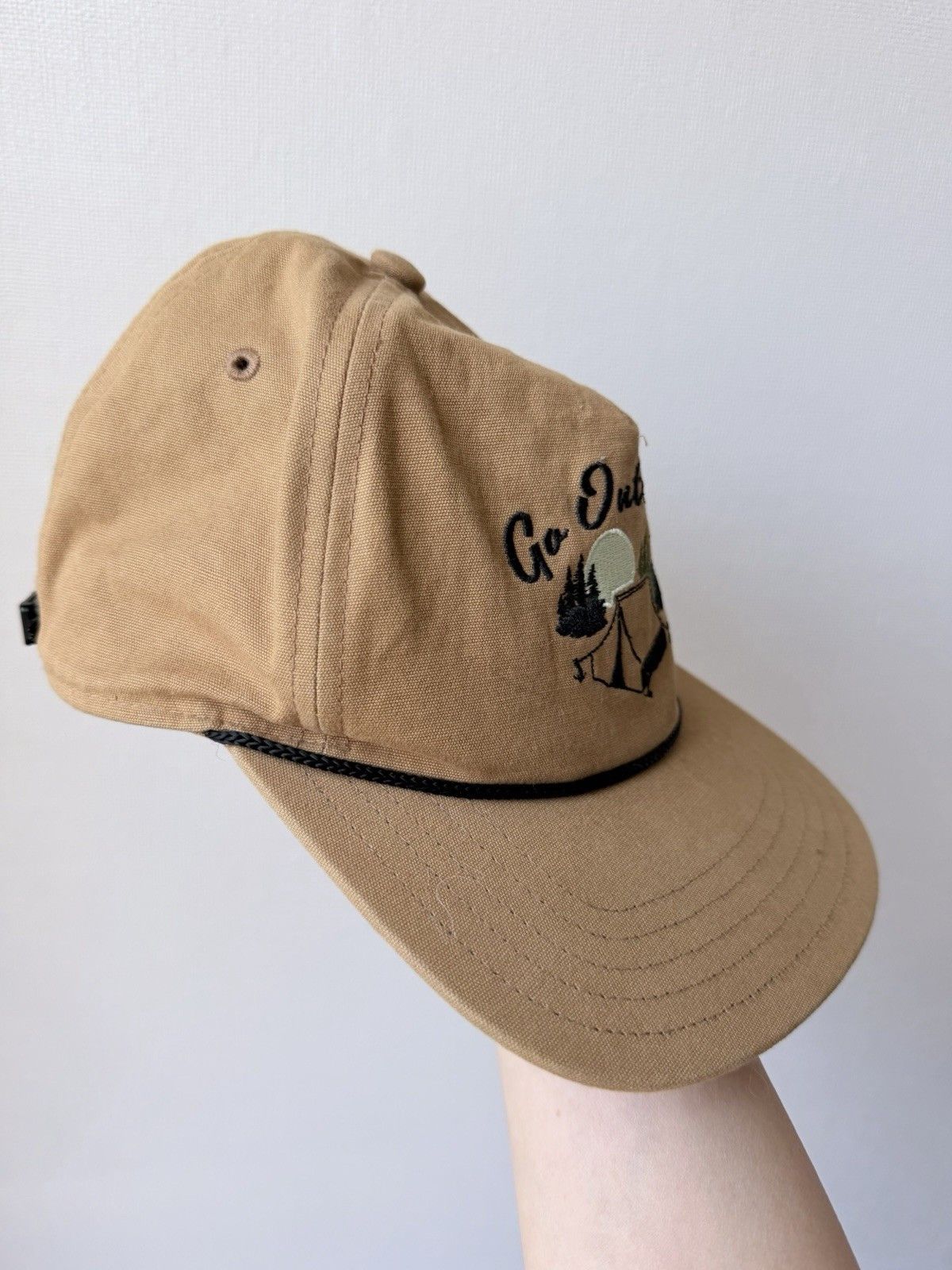 Coal Coal Headwear Go Outside Camp Hat Tan Cotton Strapback Camp Size ONE SIZE - 7 Thumbnail