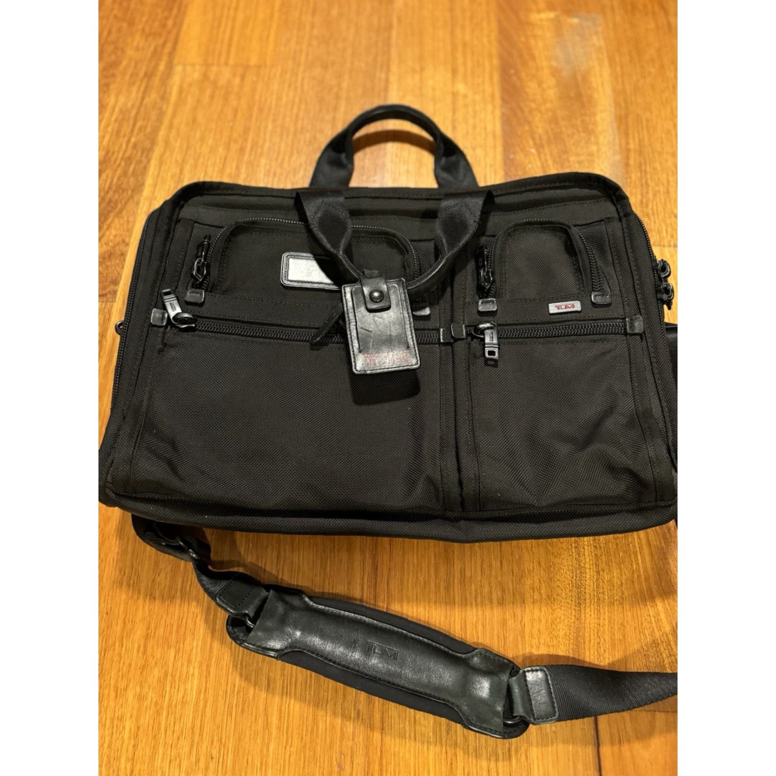 Tumi Tumi Alpha Briefcase 26114DH Leather Nylon Black Laptop Bag Shoulder Bag Men Large Black Size ONE SIZE - 6 Thumbnail