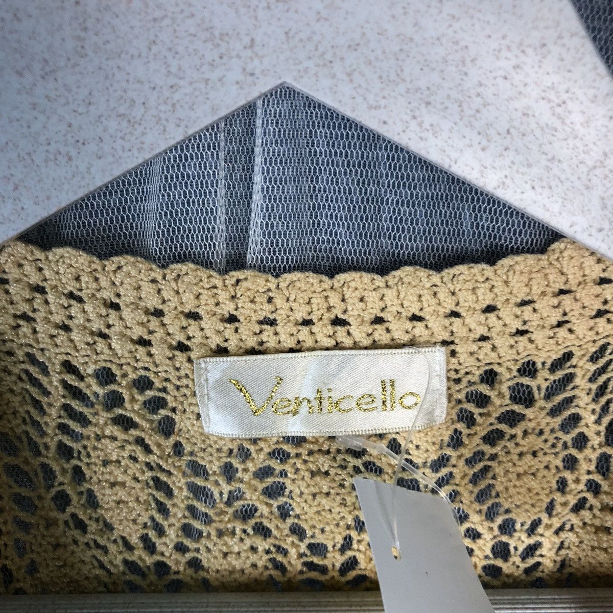 Homespun Knitwear Venticella Brown Mesh Net Crochet Vest Cardigan #7408 Size M / US 6-8 / IT 42-44 - 11 Thumbnail