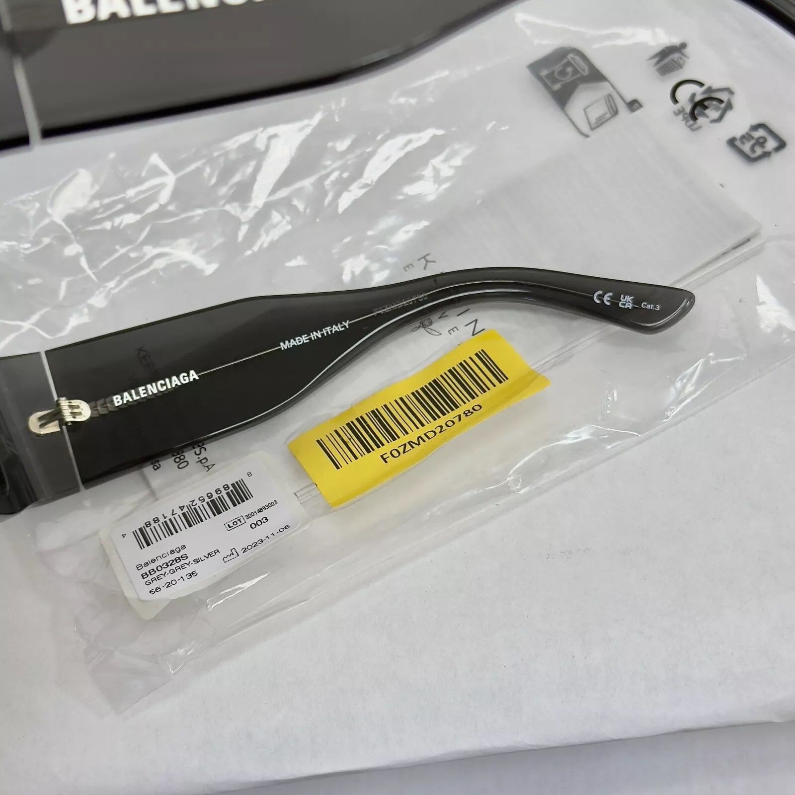 Balenciaga BALENCIAGA PANTHER 0328 Gray Silver Sunglass BB0328S 003 Size ONE SIZE - 8 Thumbnail