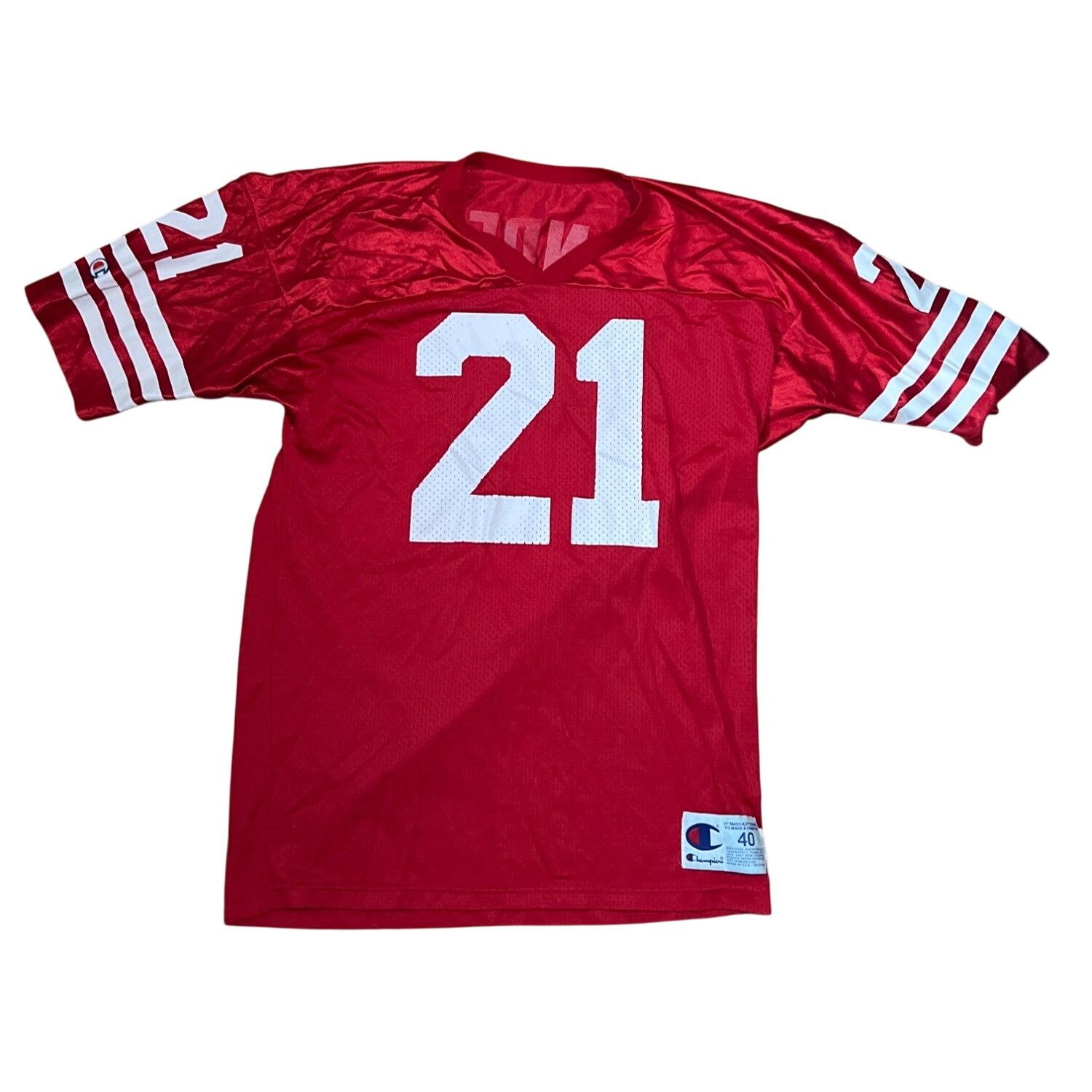 Champion Champion Red Football Jersey DION Sanders #21 Size 40 Medium Size US M / EU 48-50 / 2 - 3 Thumbnail
