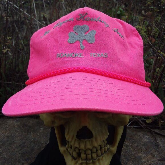 Nissan × Vintage DS Vintage McRyan Hauling Neon Pink Rope Snap Trucker Hat Size 26 - 1 Thumbnail