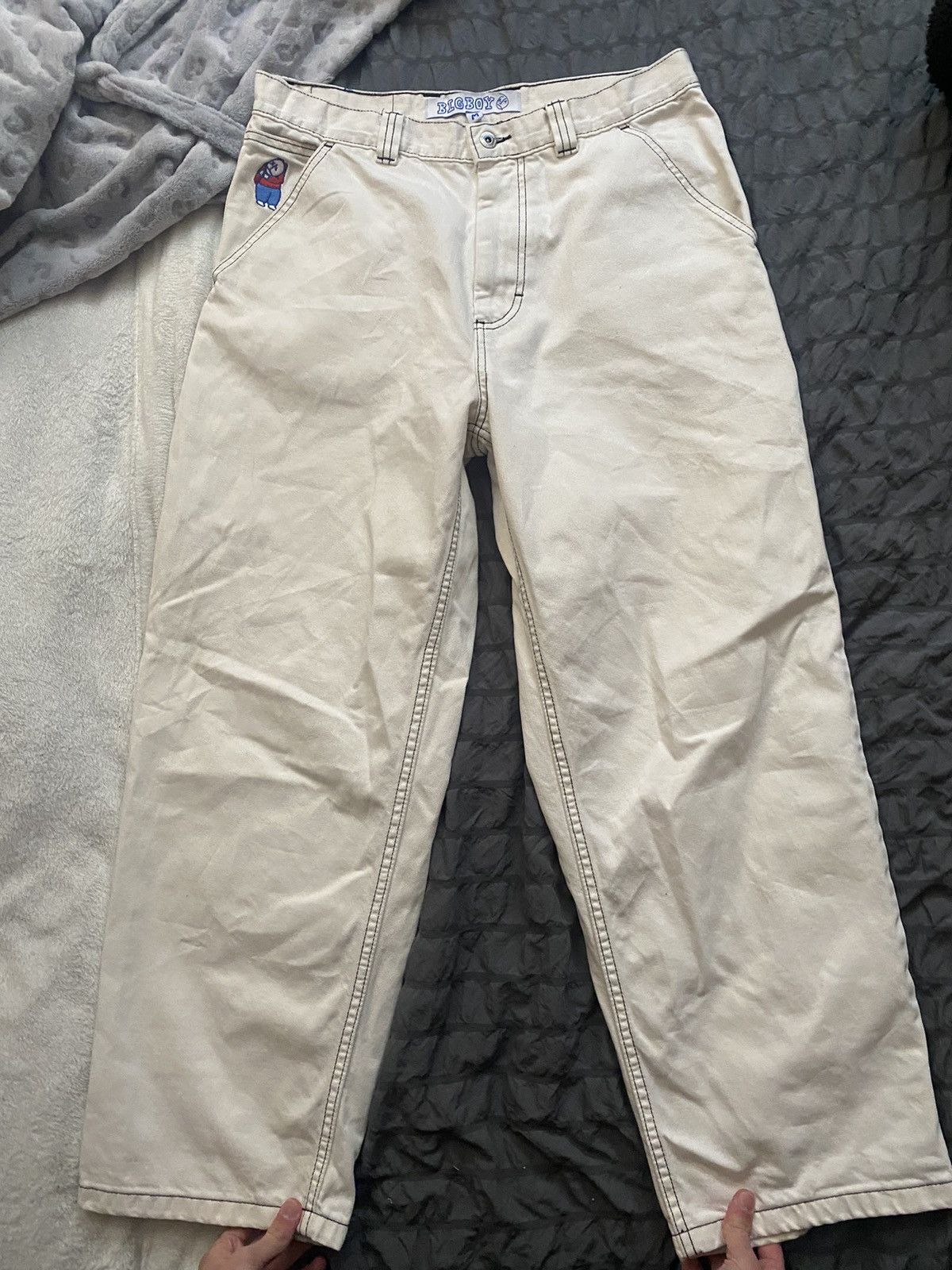 image of Polar Skate Co Polar Big Boys White Workpants, Men's (Size 30)