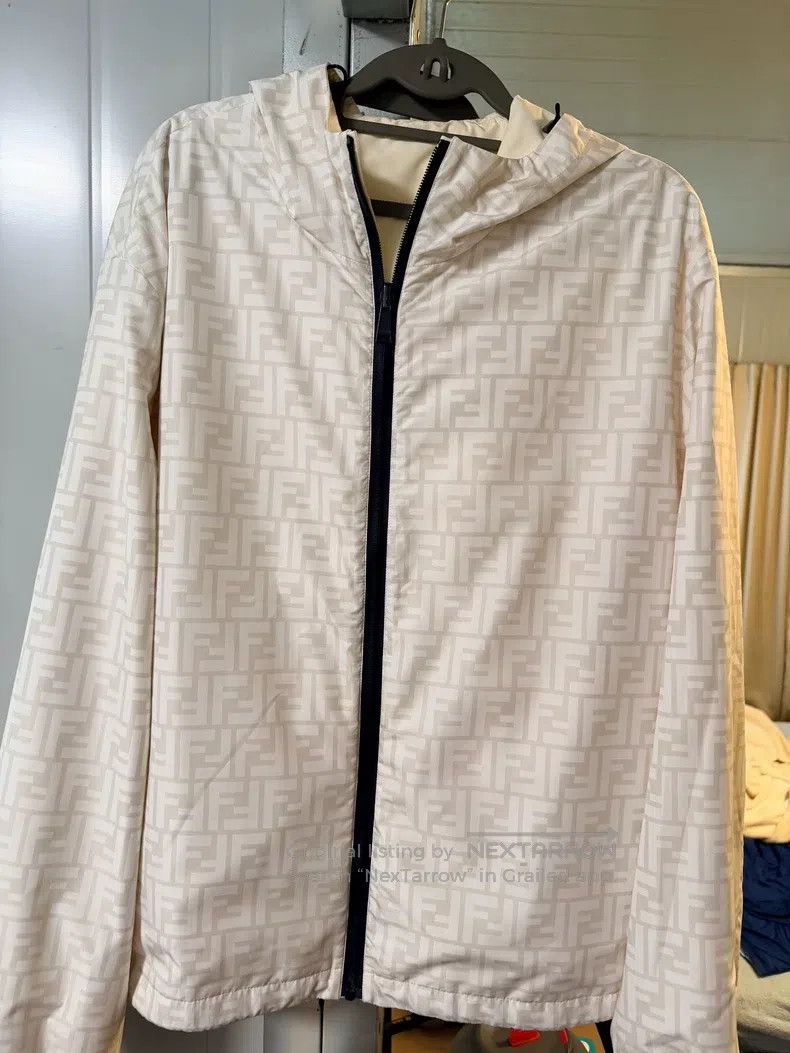 Fendi Fendi Reversible Jacket, White FF Monogram Pattern Size US L / EU 52-54 / 3 - 1 Thumbnail