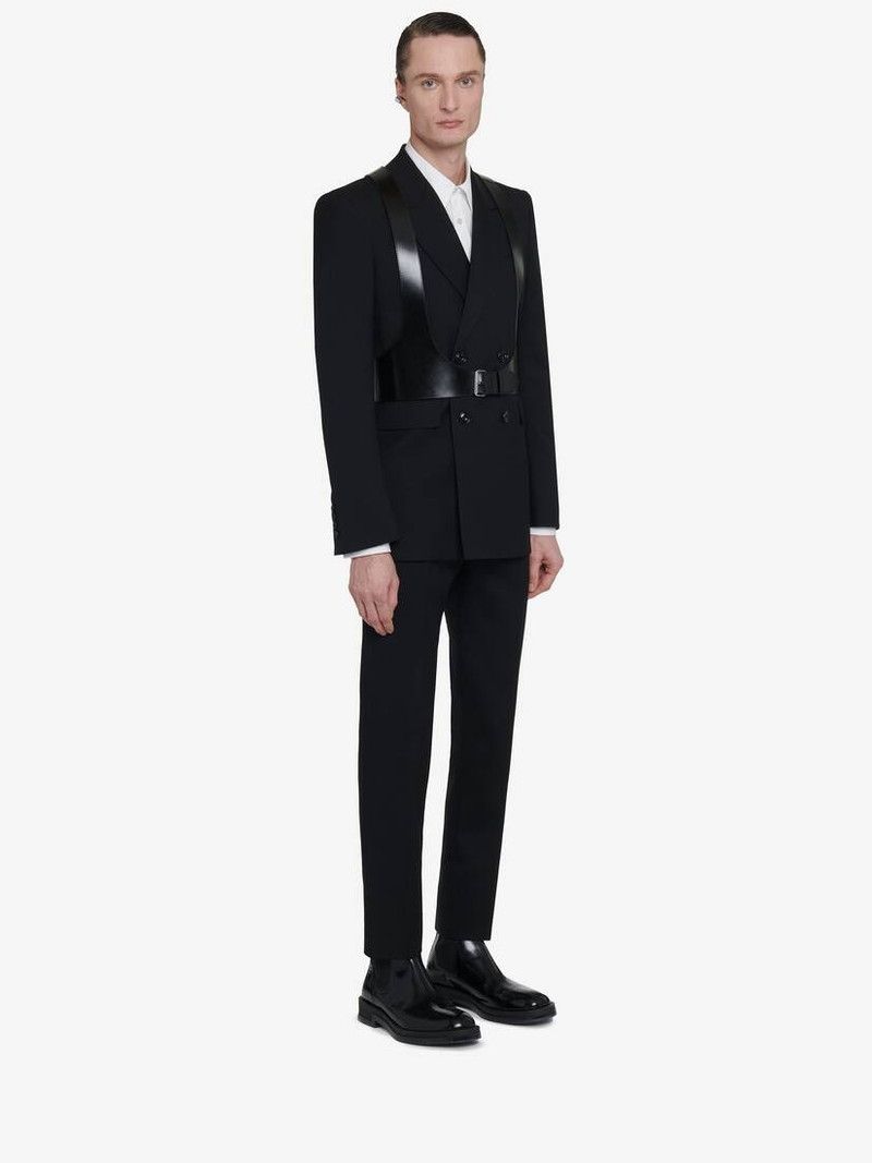 Alexander McQueen o1srvl11e0226 Size: M / Leather Harness In Black Size ONE SIZE - 3 Thumbnail