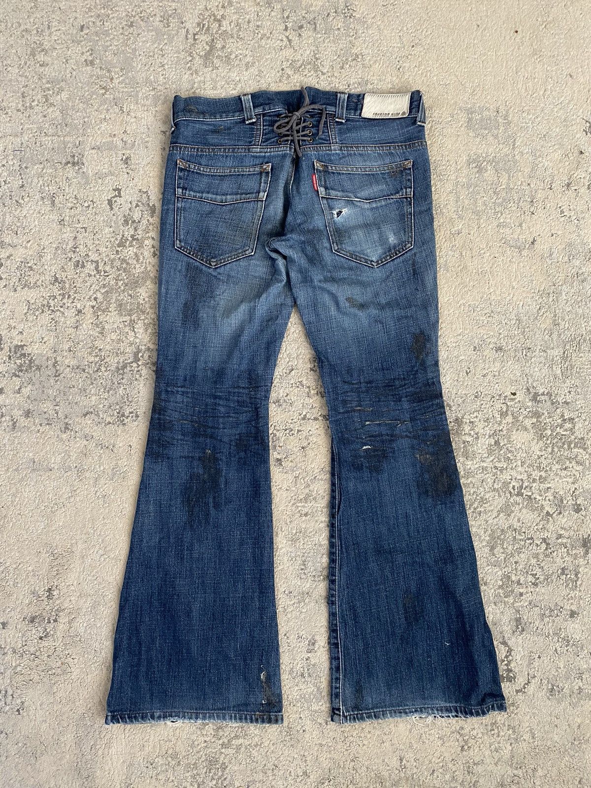 Tornado Mart Tornado Mart - Paint Coated Backlace Flare Denim Size US 31 - 4 Thumbnail