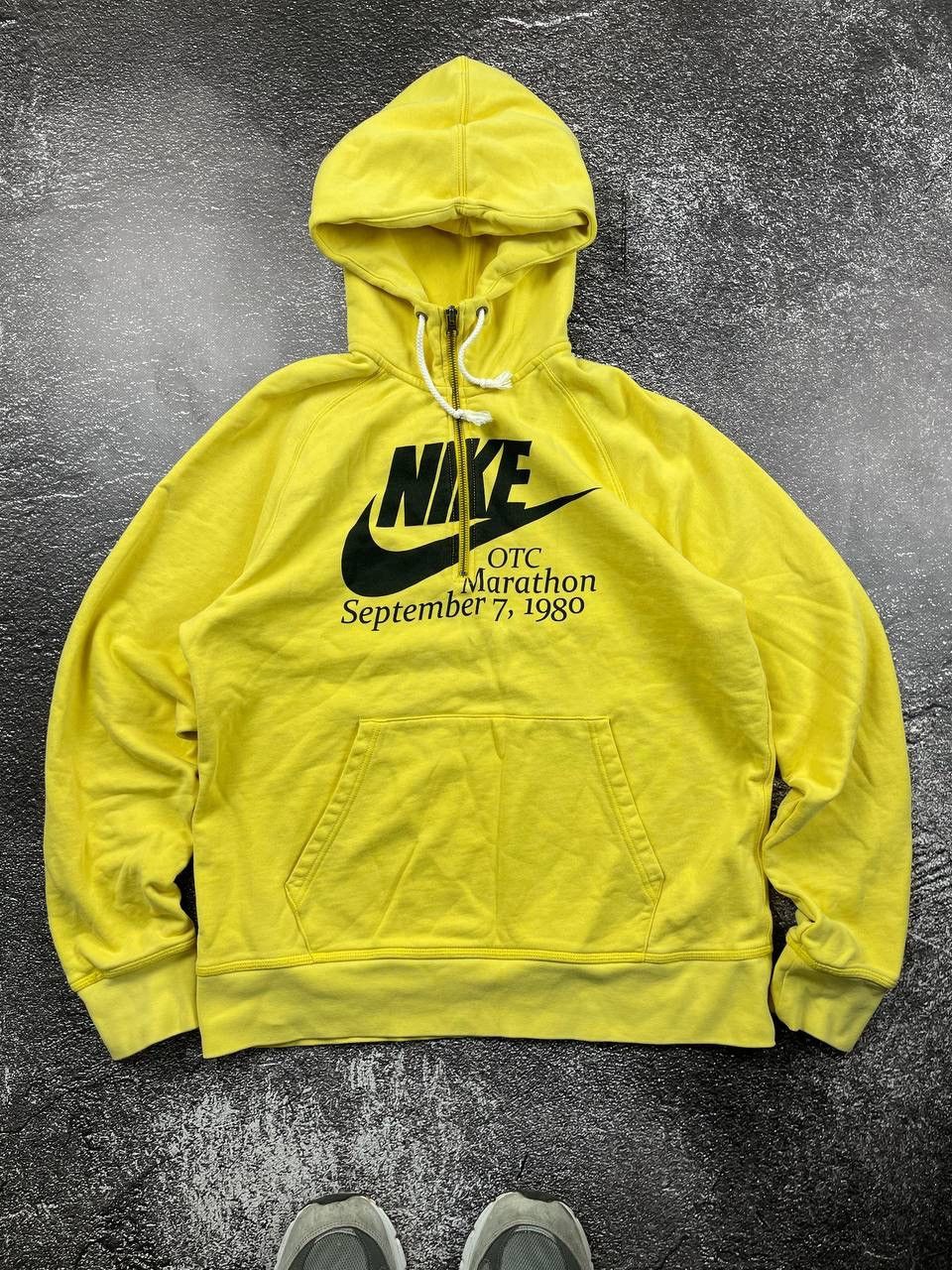 Nike Vintage Nike Zipper Hoodie 1/3 Zipp Y2k Mens Yellow 90s Size US L / EU 52-54 / 3 - 2 Thumbnail