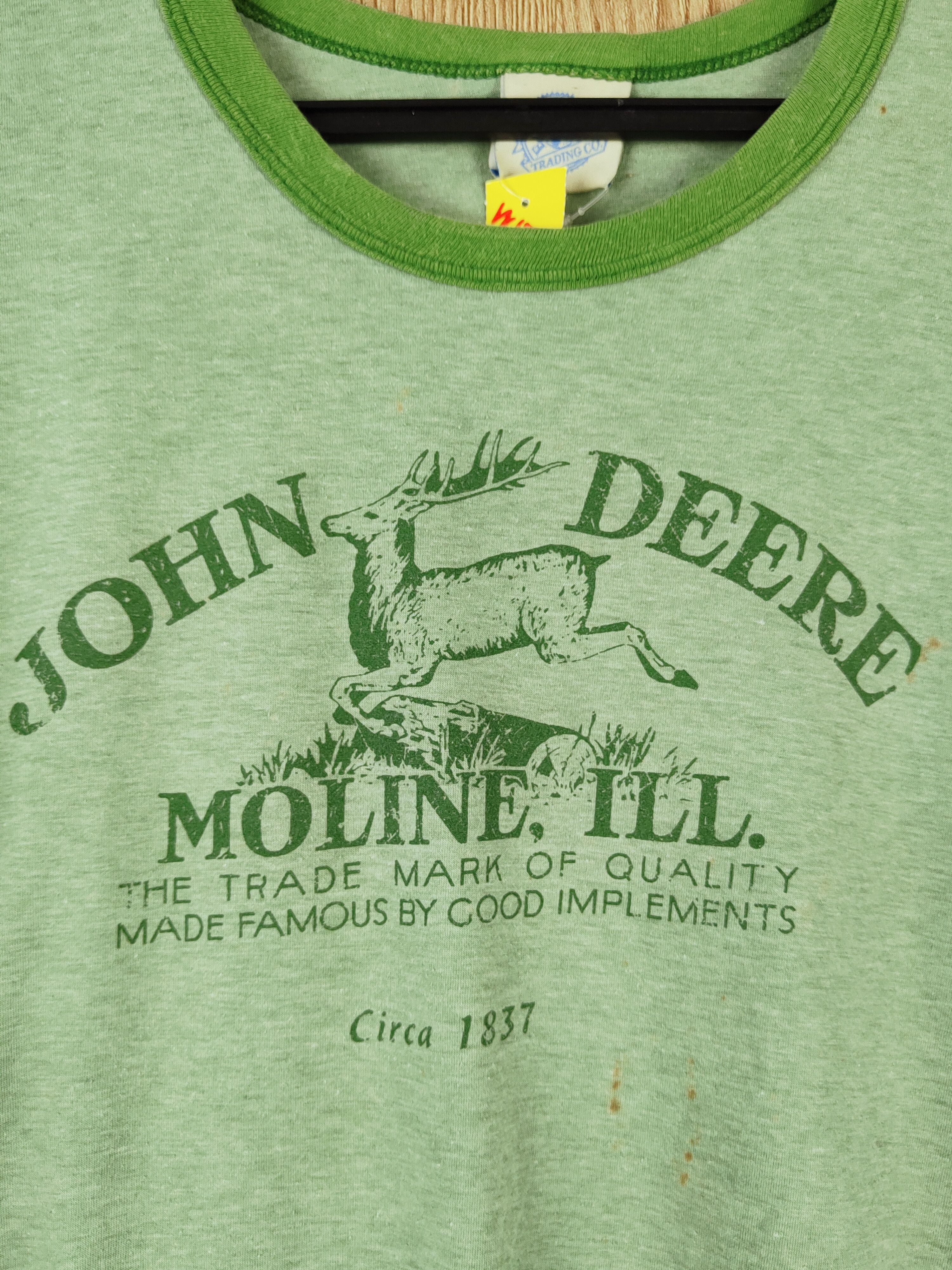 John Deere John Deere Earth Tones ring Green vintage tee #W175 Size US L / EU 52-54 / 3 - 3 Thumbnail