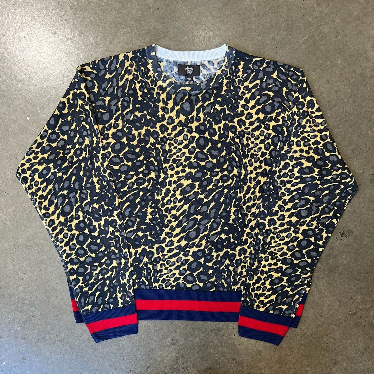 Stussy Stussy Wales Bonner Leopard Sweater | Grailed