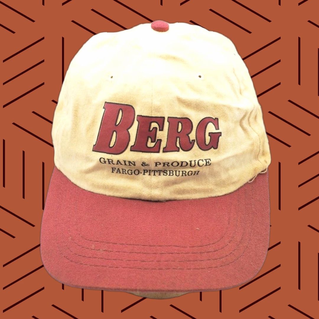Vintage Snapback Trucker Hat Berg Grain & Produce Lightly Distressed 1980's Size ONE SIZE - 1 Thumbnail