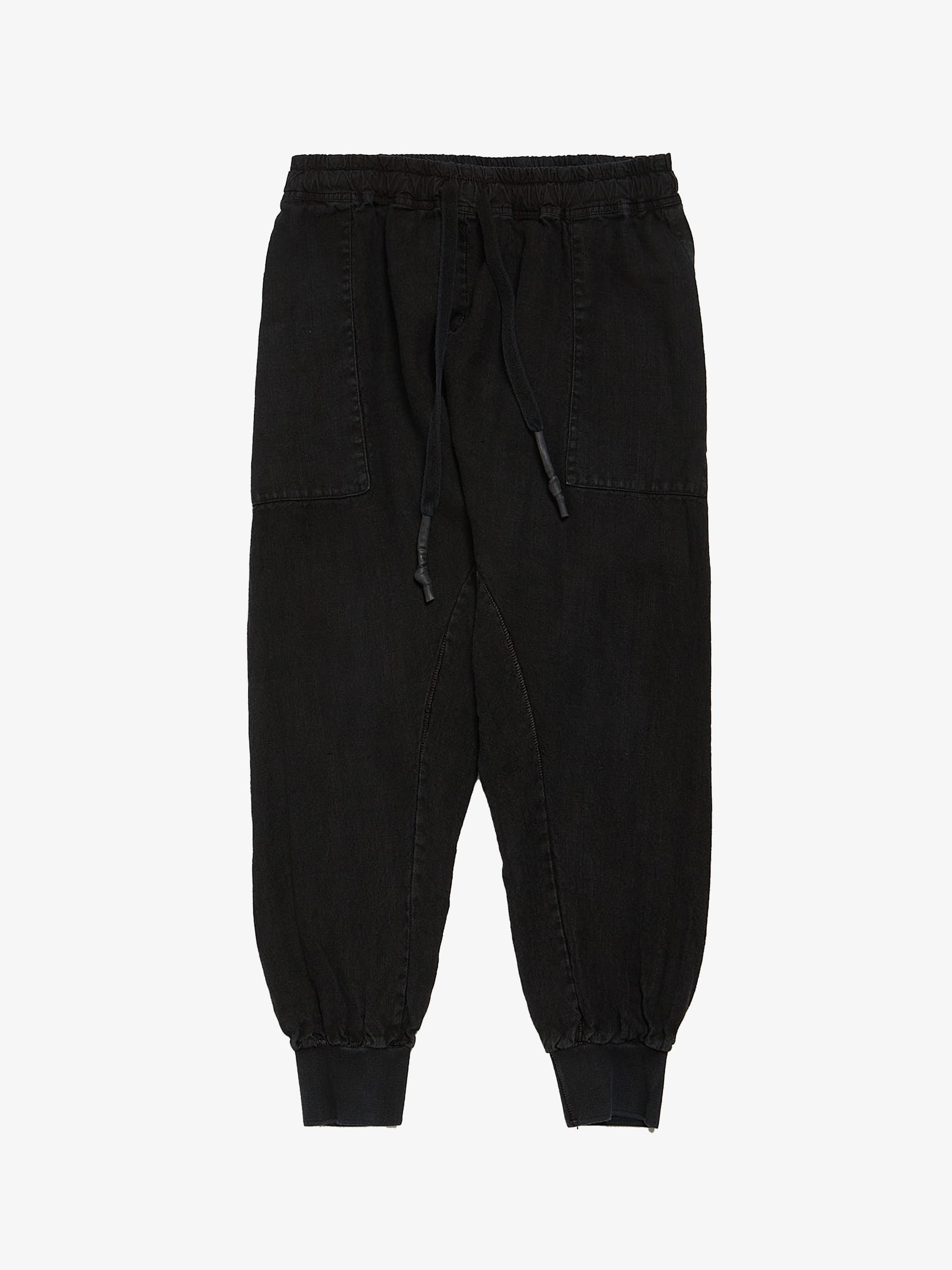 Black Drop Crotch Scarstitch Sweatpants