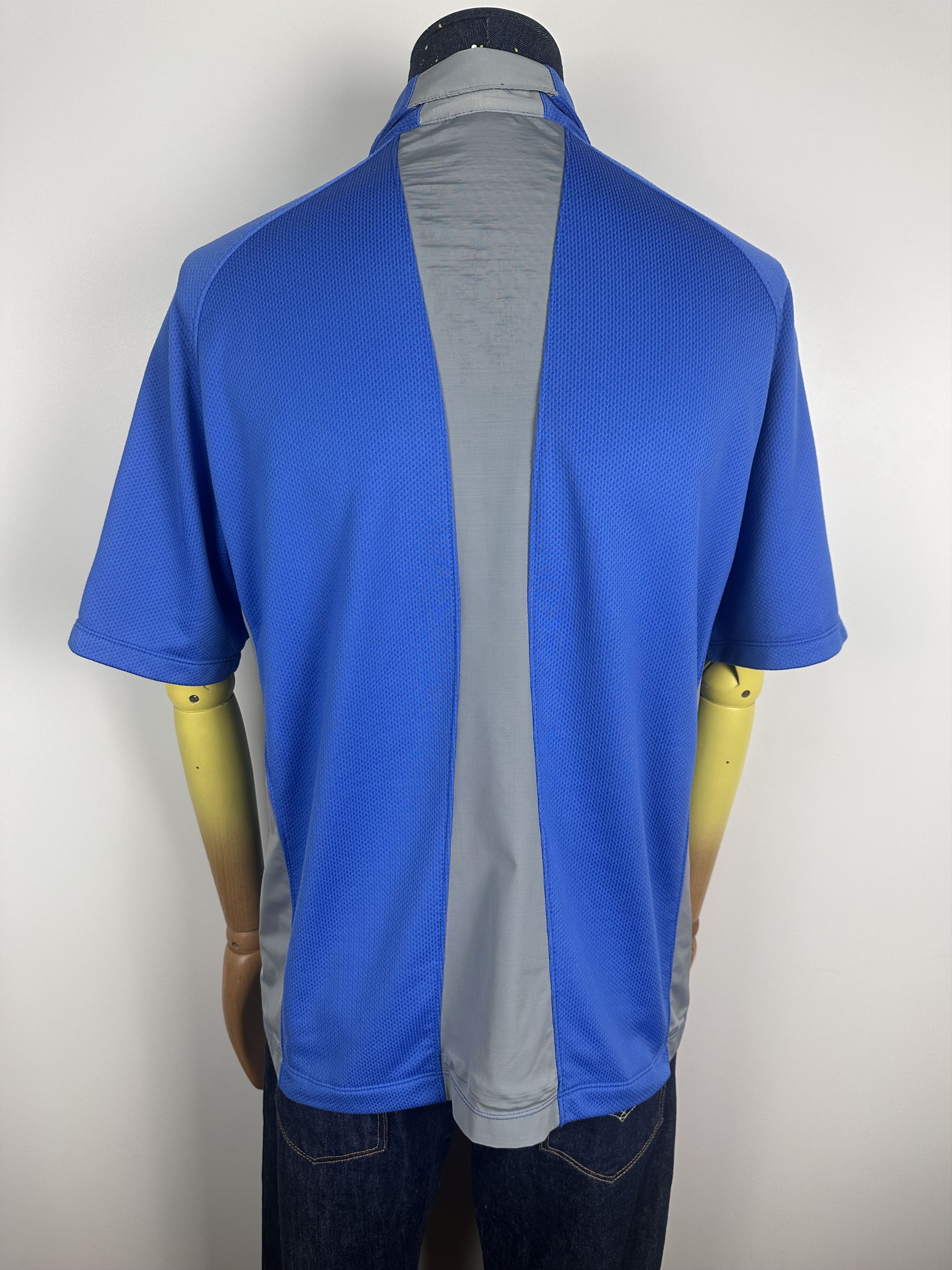 Nike × Vintage Vintage Nike Performance Knitted Polo Logo Blue Size L Size US L / EU 52-54 / 3 - 6 Thumbnail