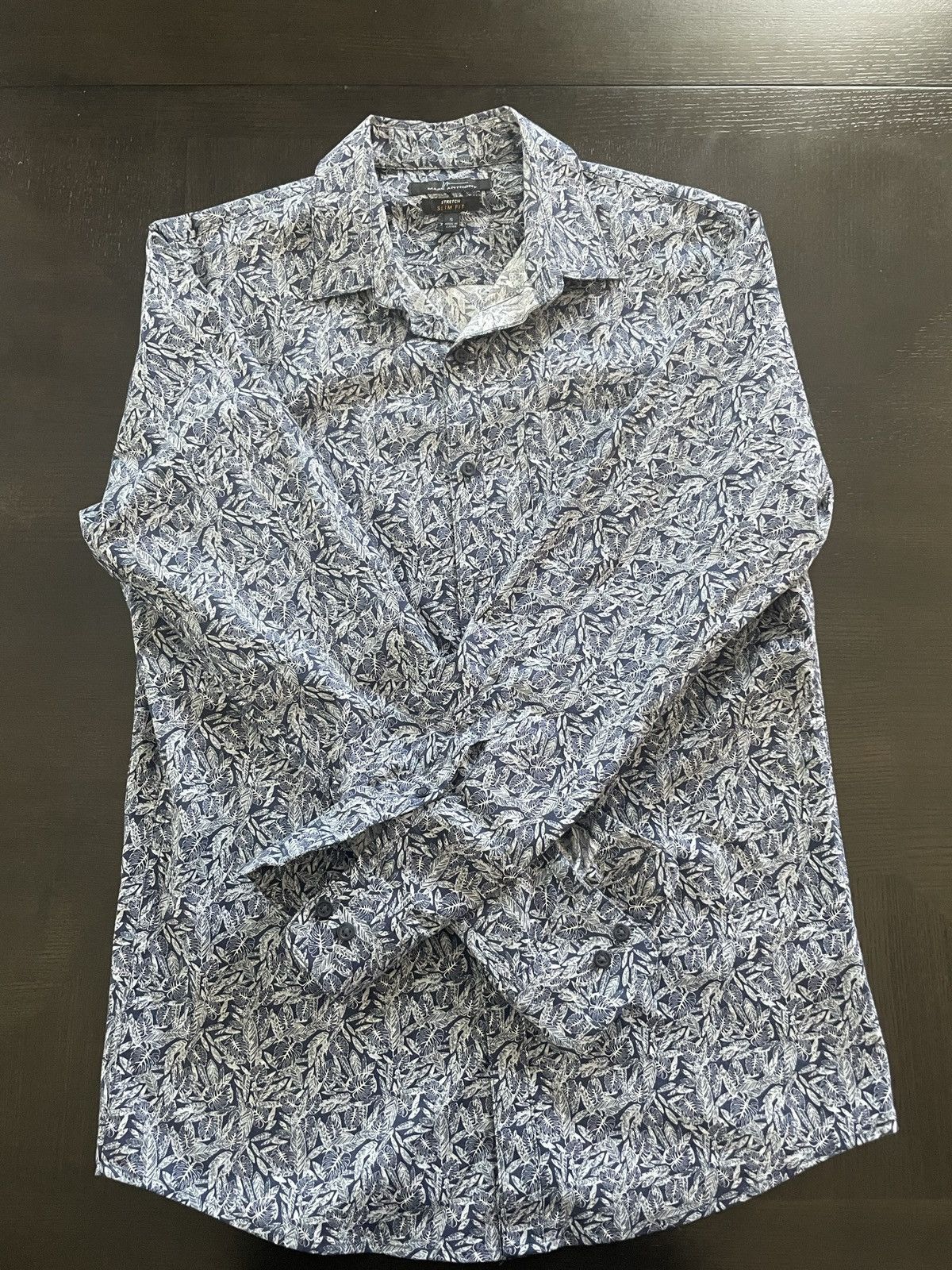 Marc Anthony Blue and white floral button up shirt Size US S / EU 44-46 / 1 - 4 Thumbnail