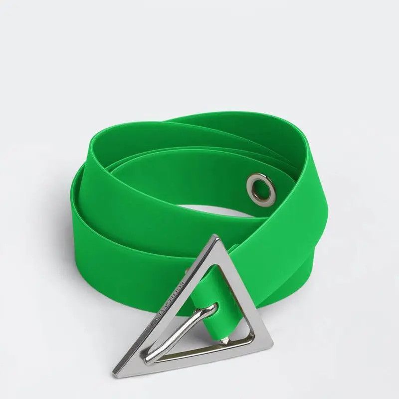 Bottega Veneta o1n1vont0425 Size: 100 / Triangle Belt in Green Size 40 - 1 Thumbnail