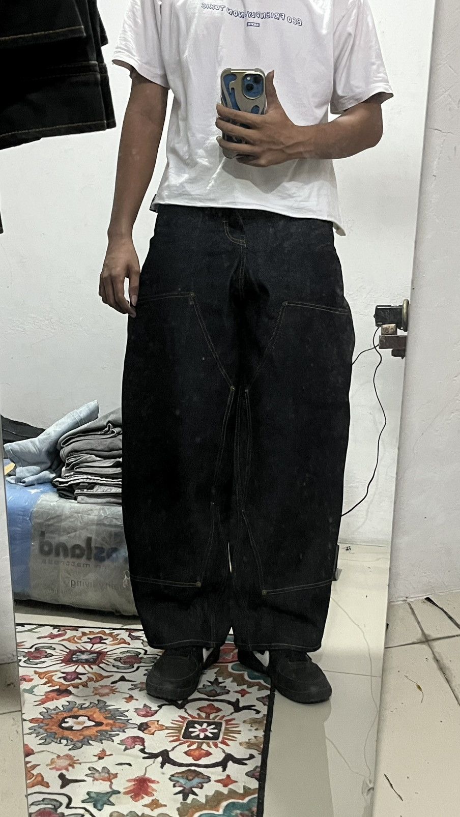 Other Raw denim double knee baggy Size US 33 - 5 Thumbnail