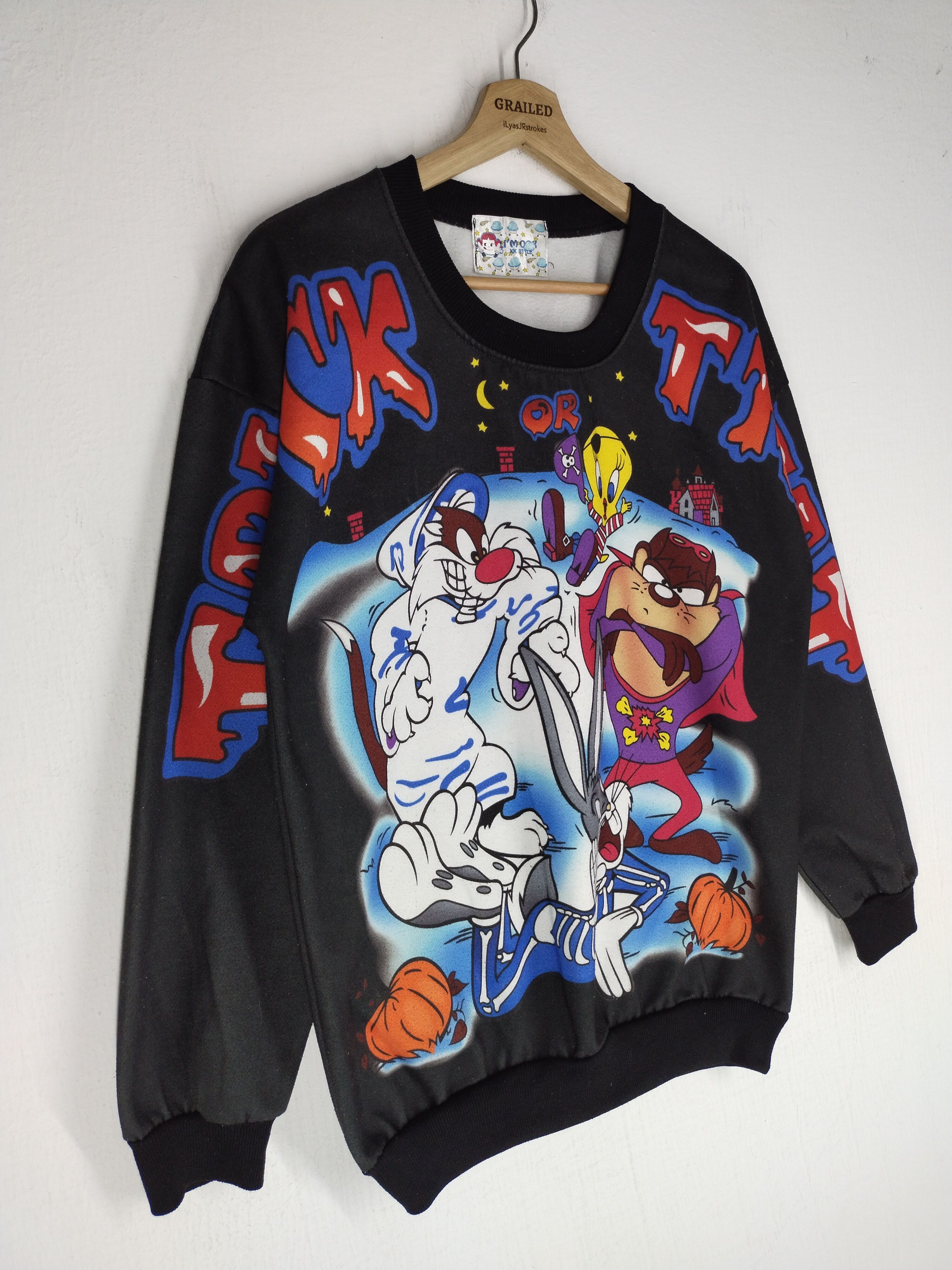Cartoon Network Vintage Looney Tunes Tazmania Over Print Sweatshirt Size US M / EU 48-50 / 2 - 4 Thumbnail