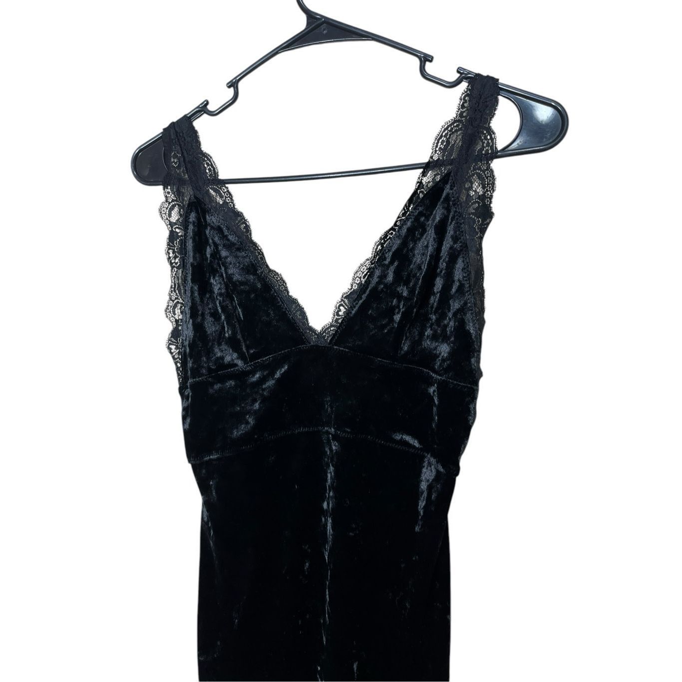 Free People Free People Black Velvet Mini Dress Size XS Size XS / US 0-2 / IT 36-38 - 2 Thumbnail